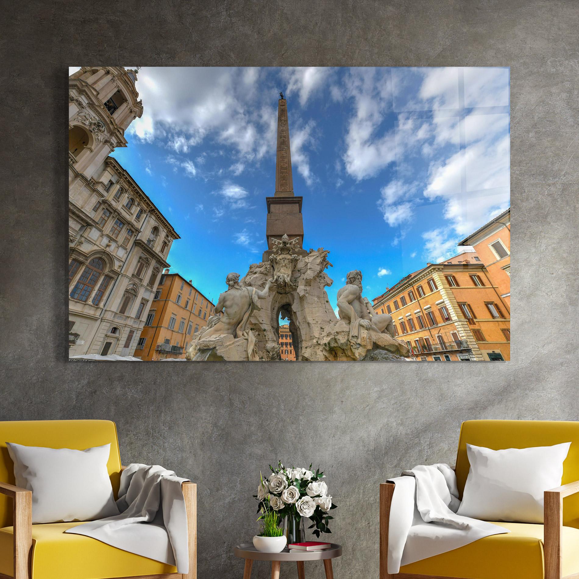 Üvegkép Piazza Navona Italy mockup 4