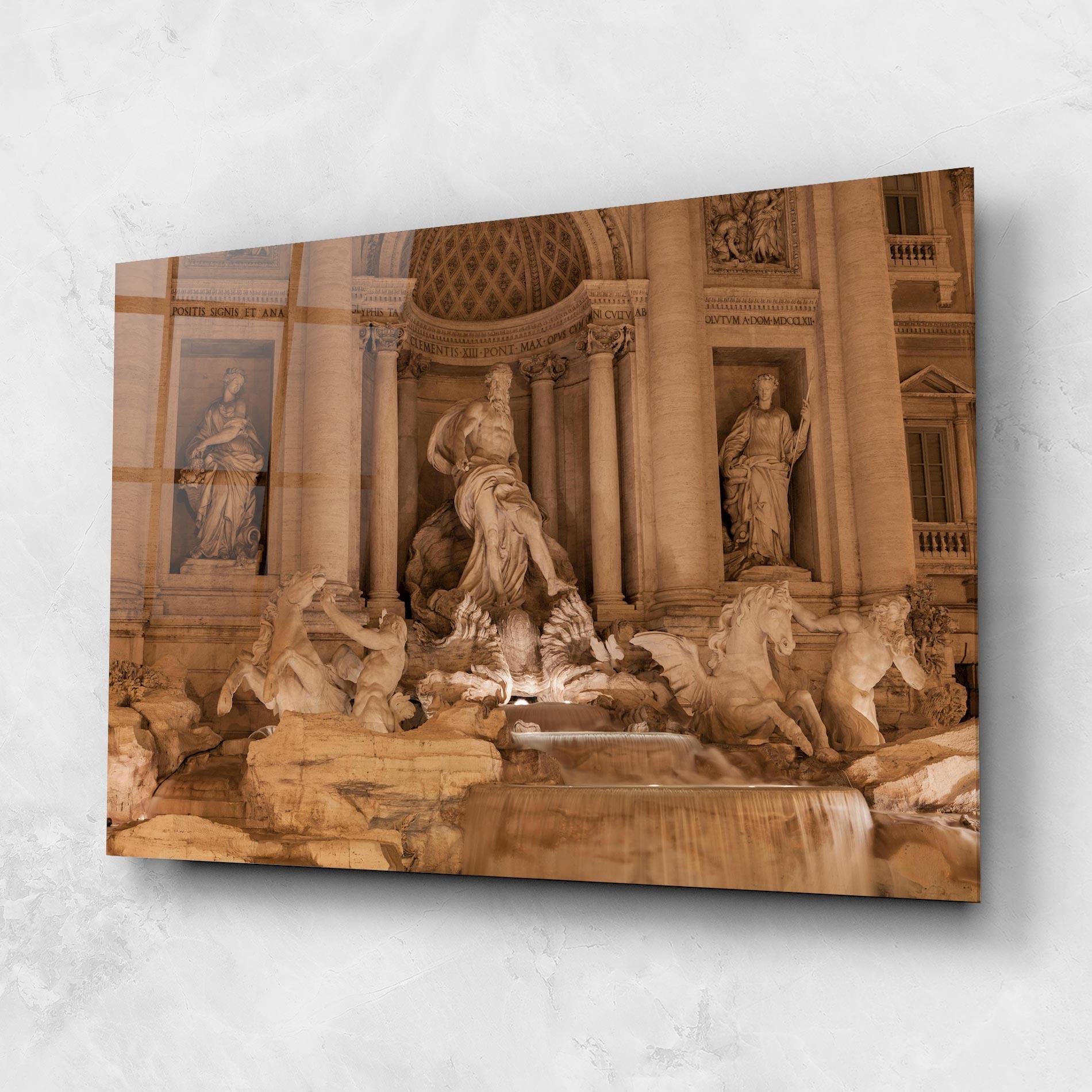 Üvegkép Fontana Di Trevi mockup 1
