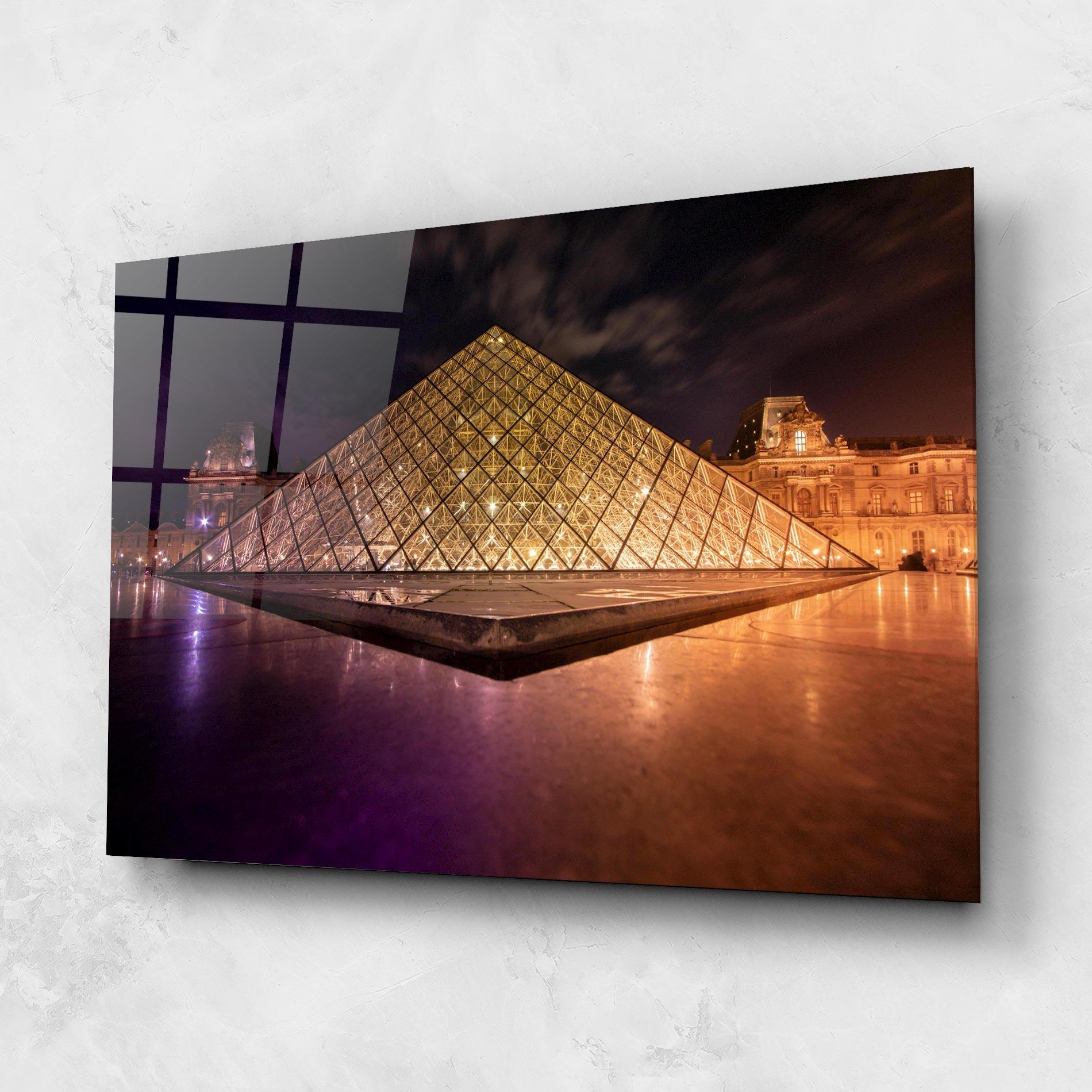 Üvegkép Louvre Museum Light mockup 1