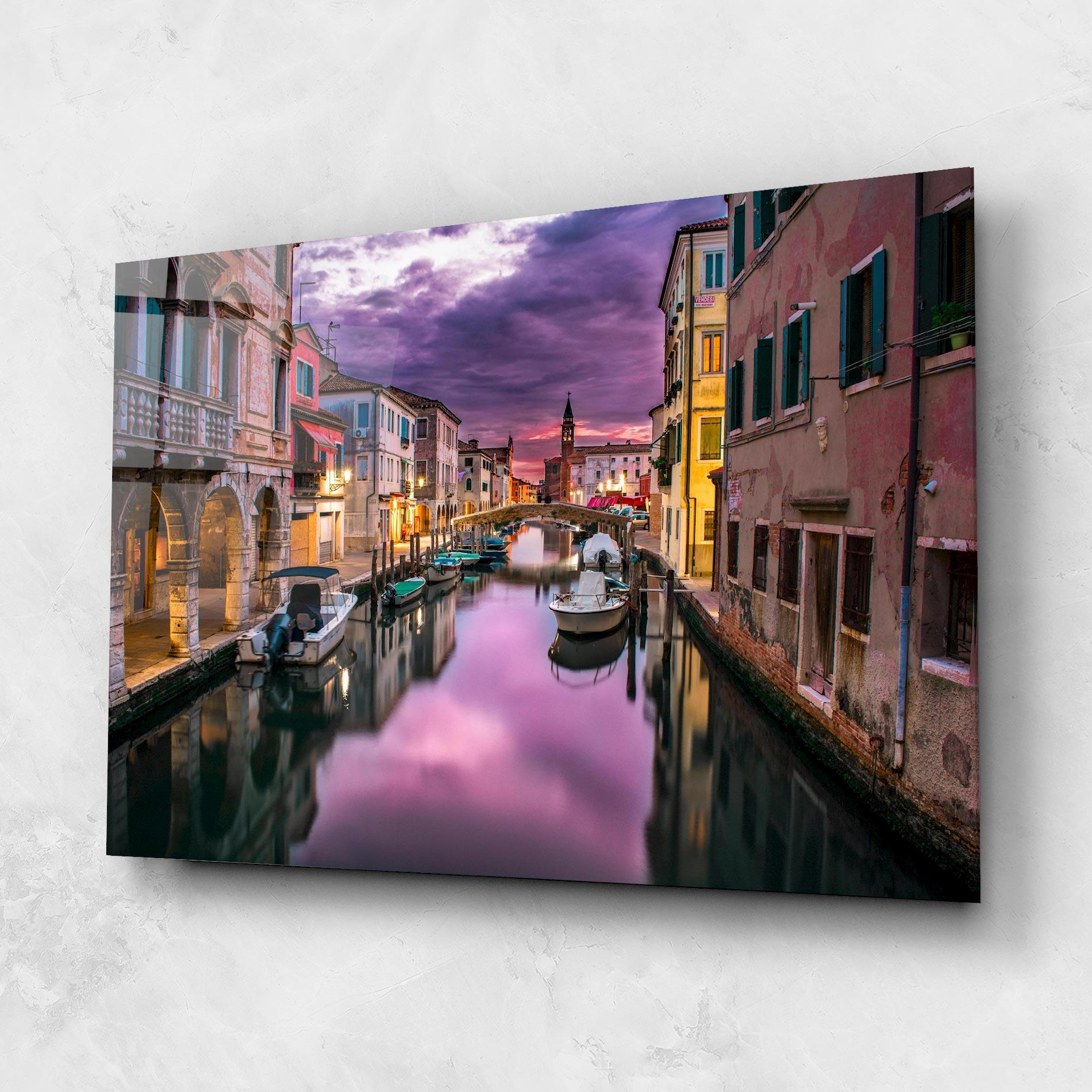 Üvegkép Purple Light Venecia mockup 1