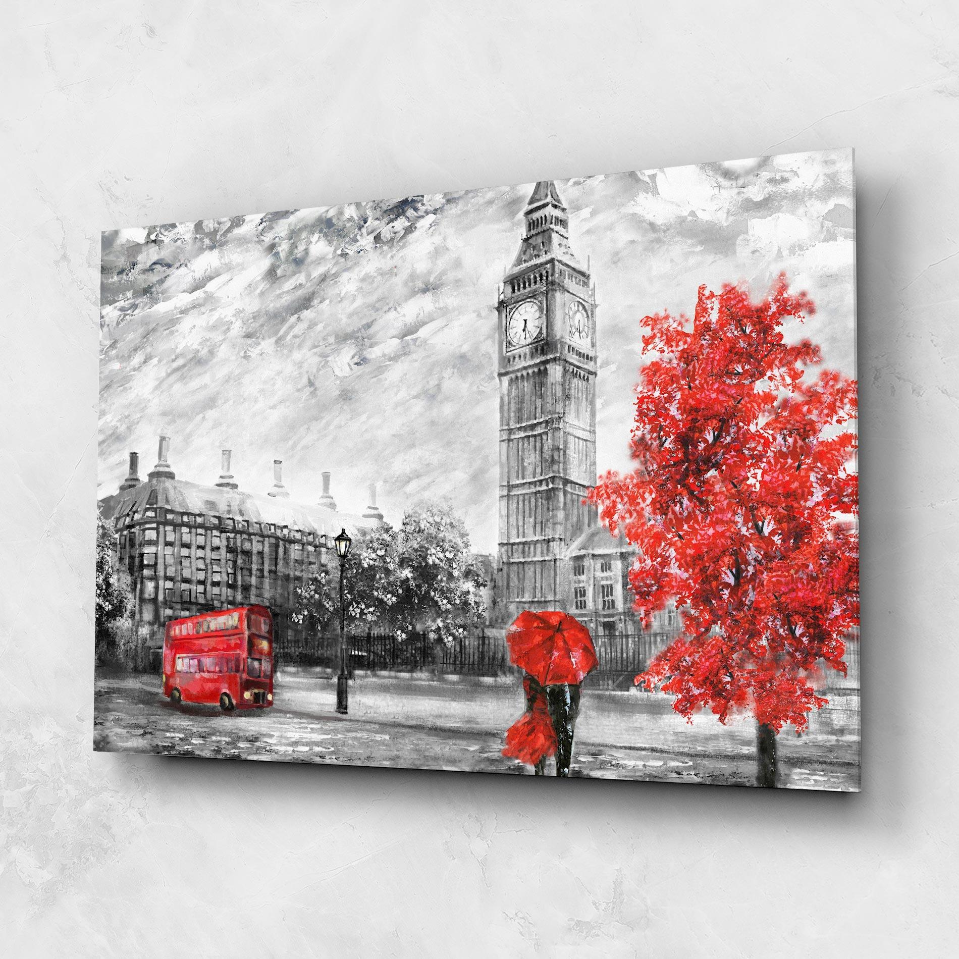 Üvegkép Rainy London mockup 1