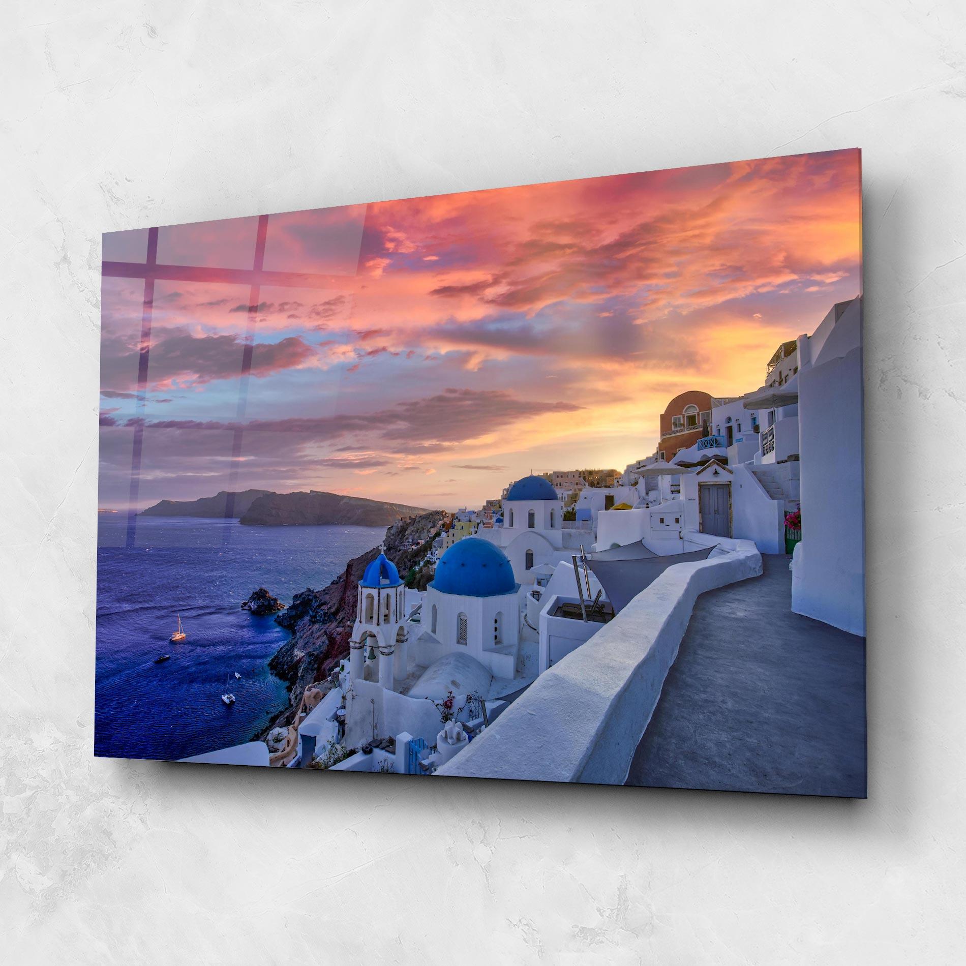 Üvegkép Santorini View mockup 1