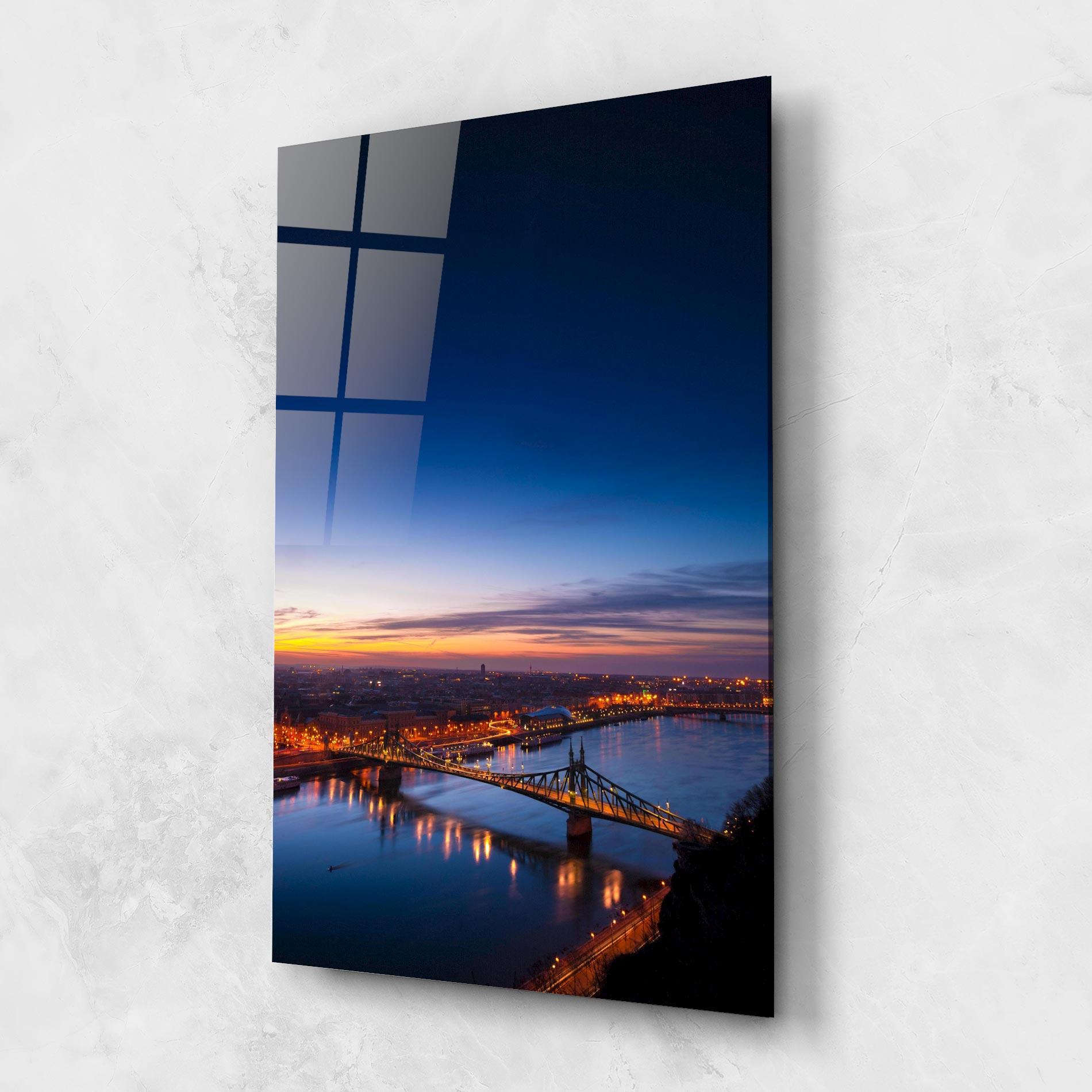 Üvegkép Budapest Sunset mockup 1