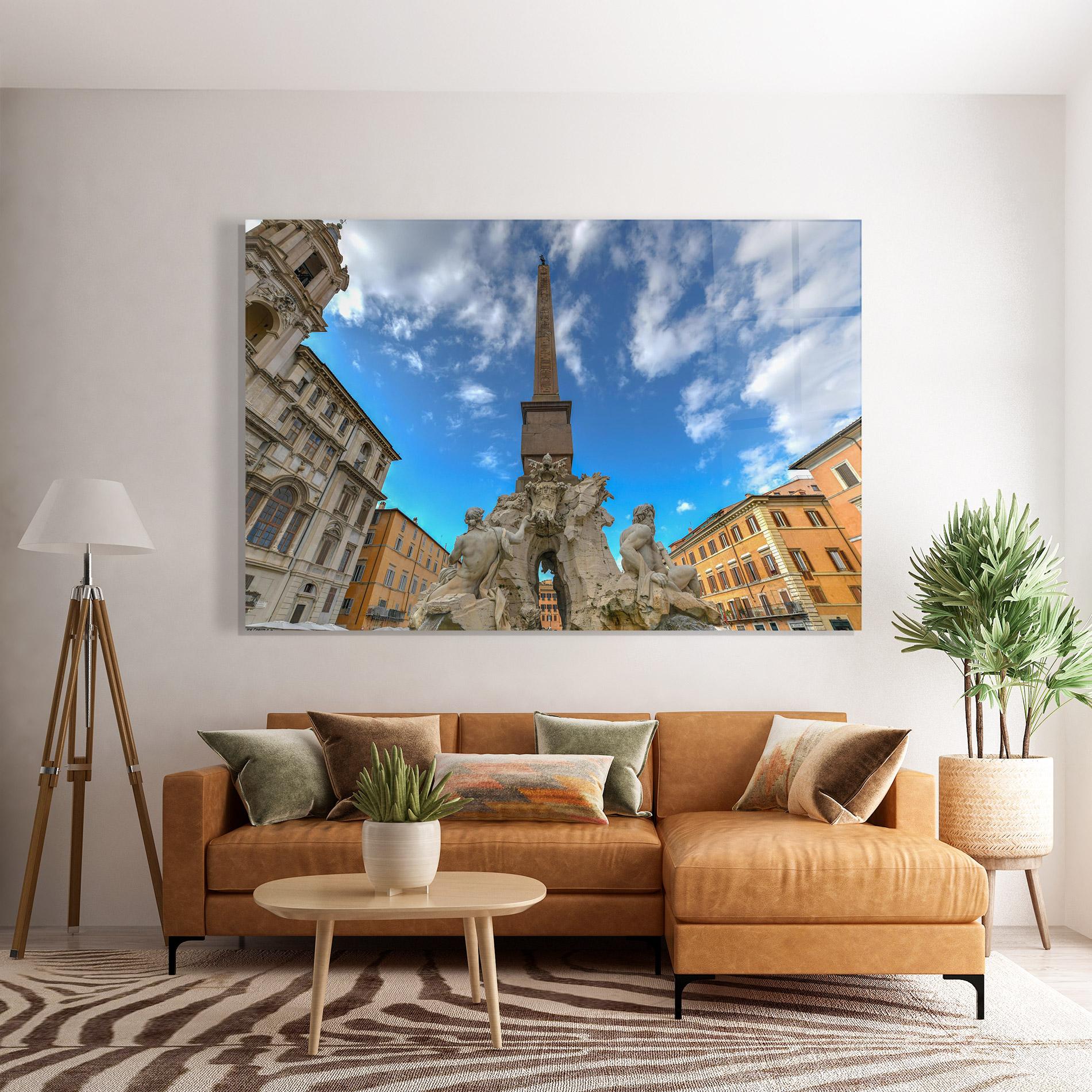 Üvegkép Piazza Navona Italy mockup 7