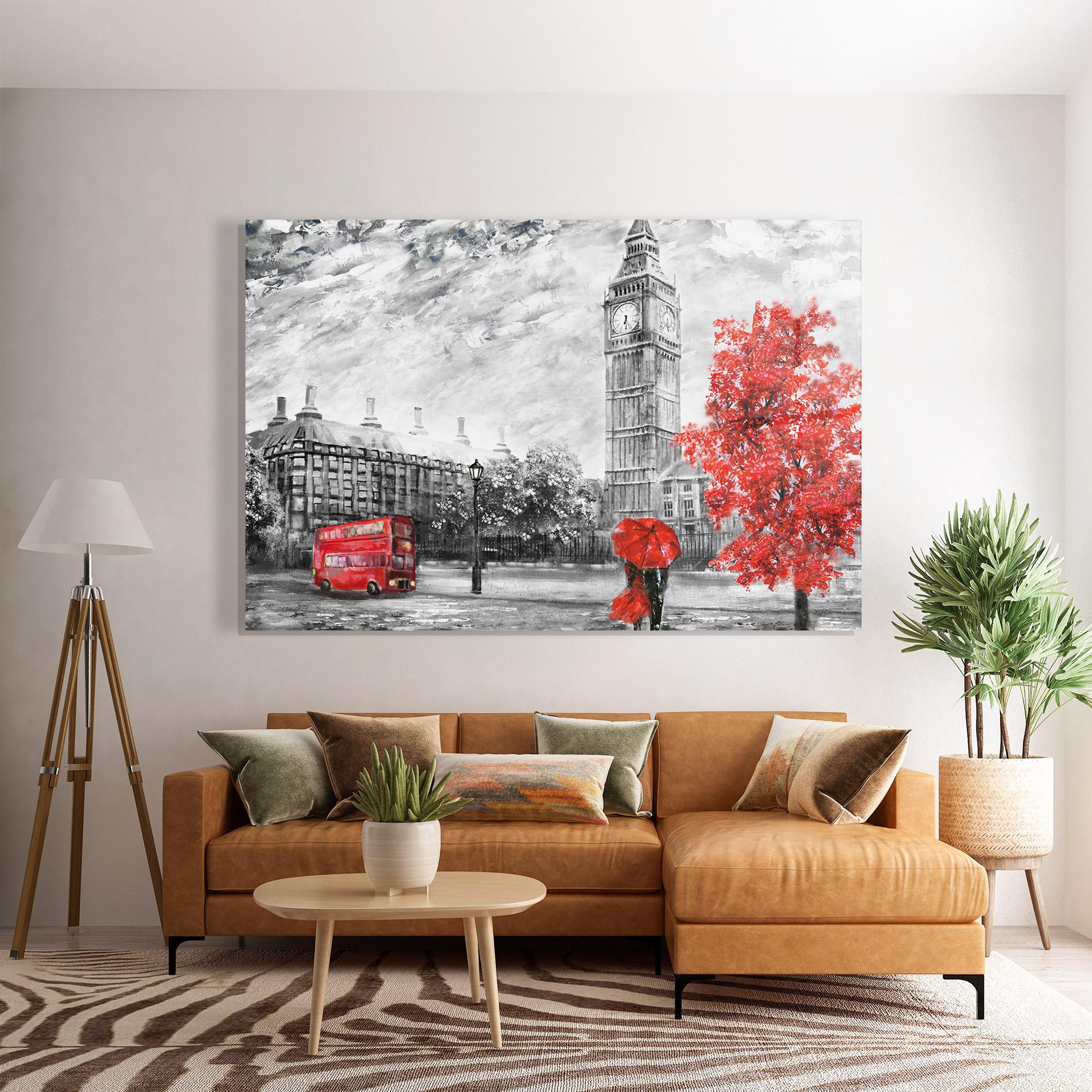 Üvegkép Rainy London mockup 7