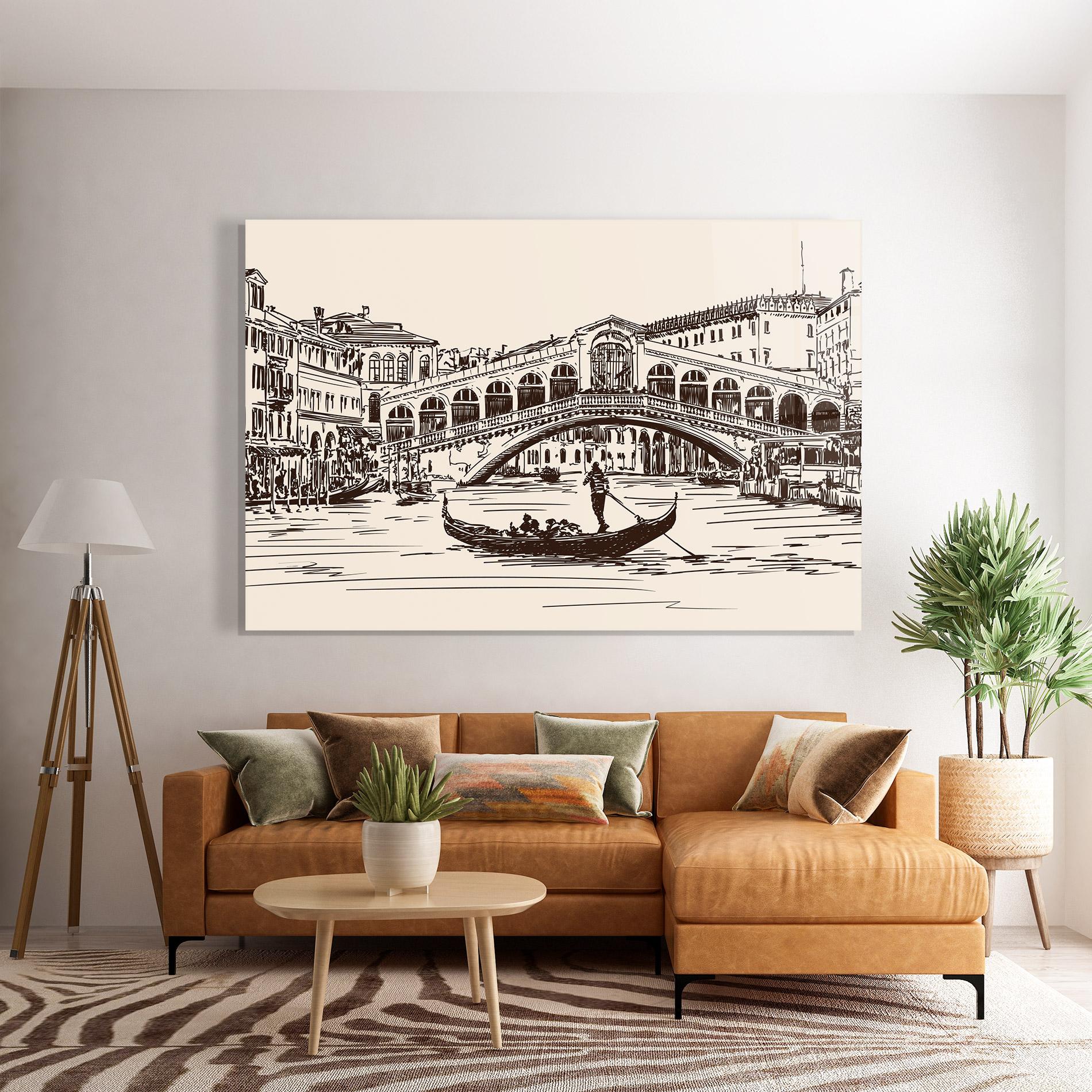 Üvegkép Rialto Bridge mockup 7