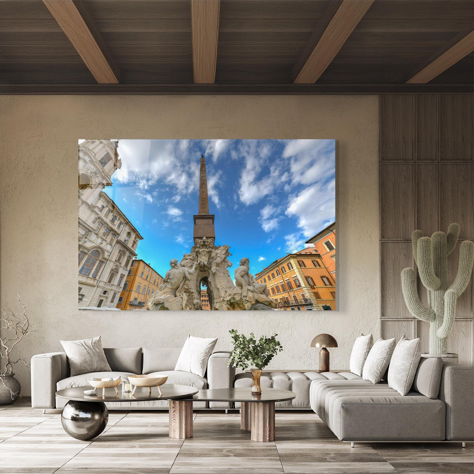 Üvegkép Piazza Navona Italy mockup 8