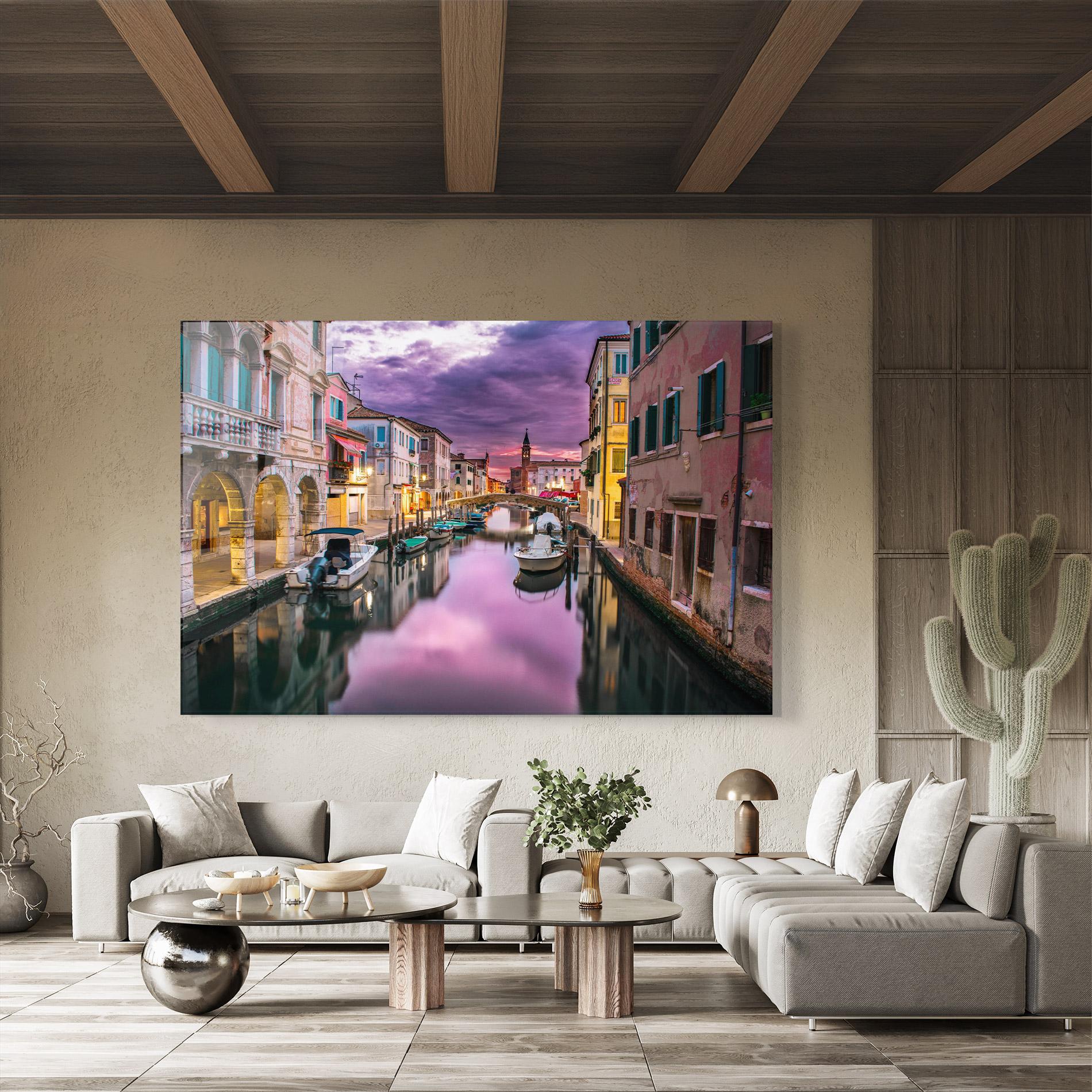 Üvegkép Purple Light Venecia mockup 8