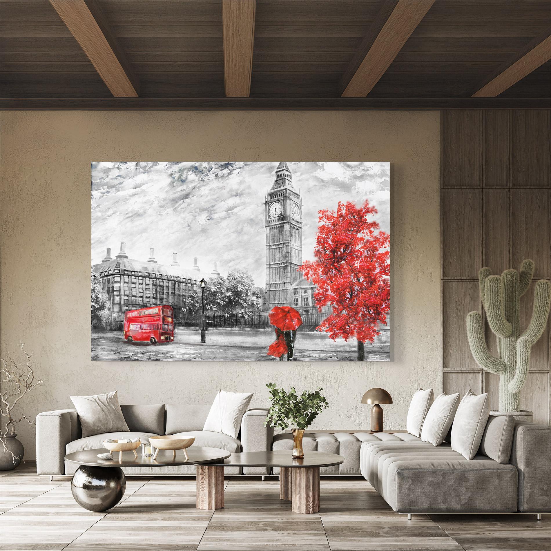 Üvegkép Rainy London mockup 8