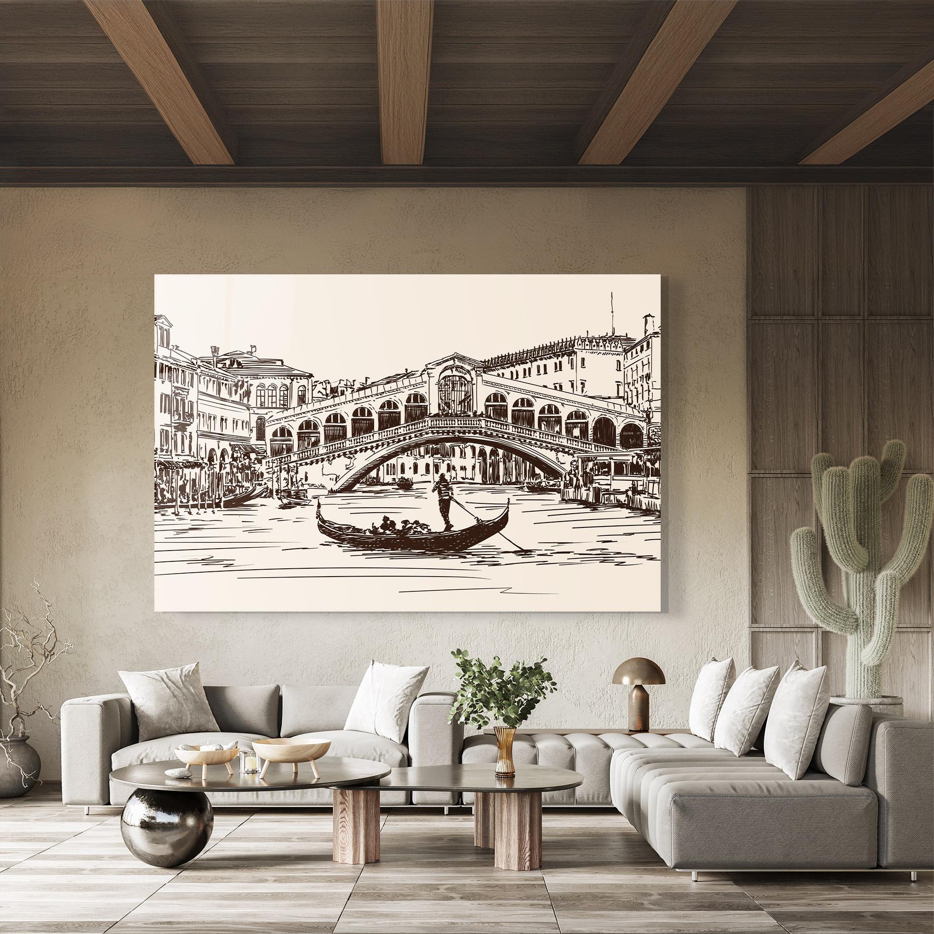 Üvegkép Rialto Bridge mockup 8