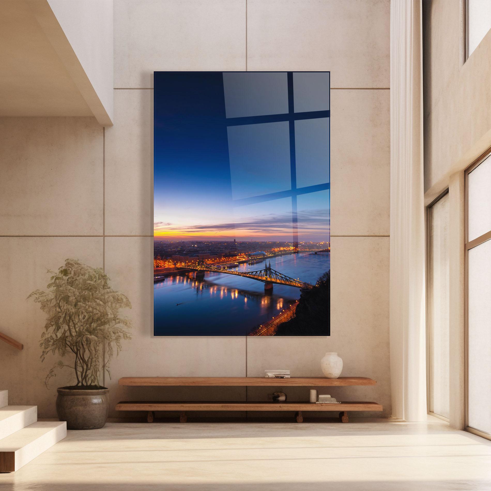 Üvegkép Budapest Sunset mockup 8