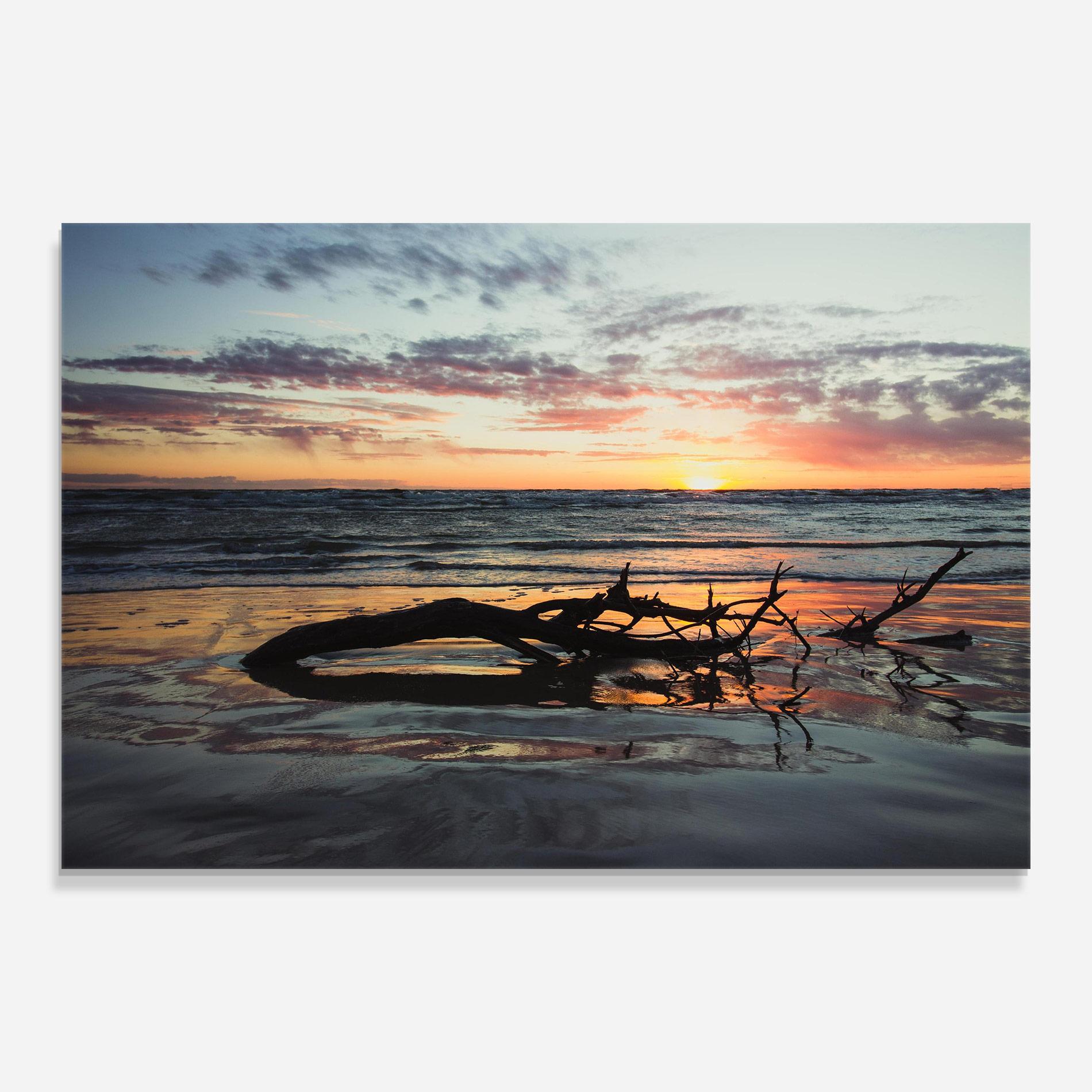 Üvegkép Sunset Water Branches mockup 0