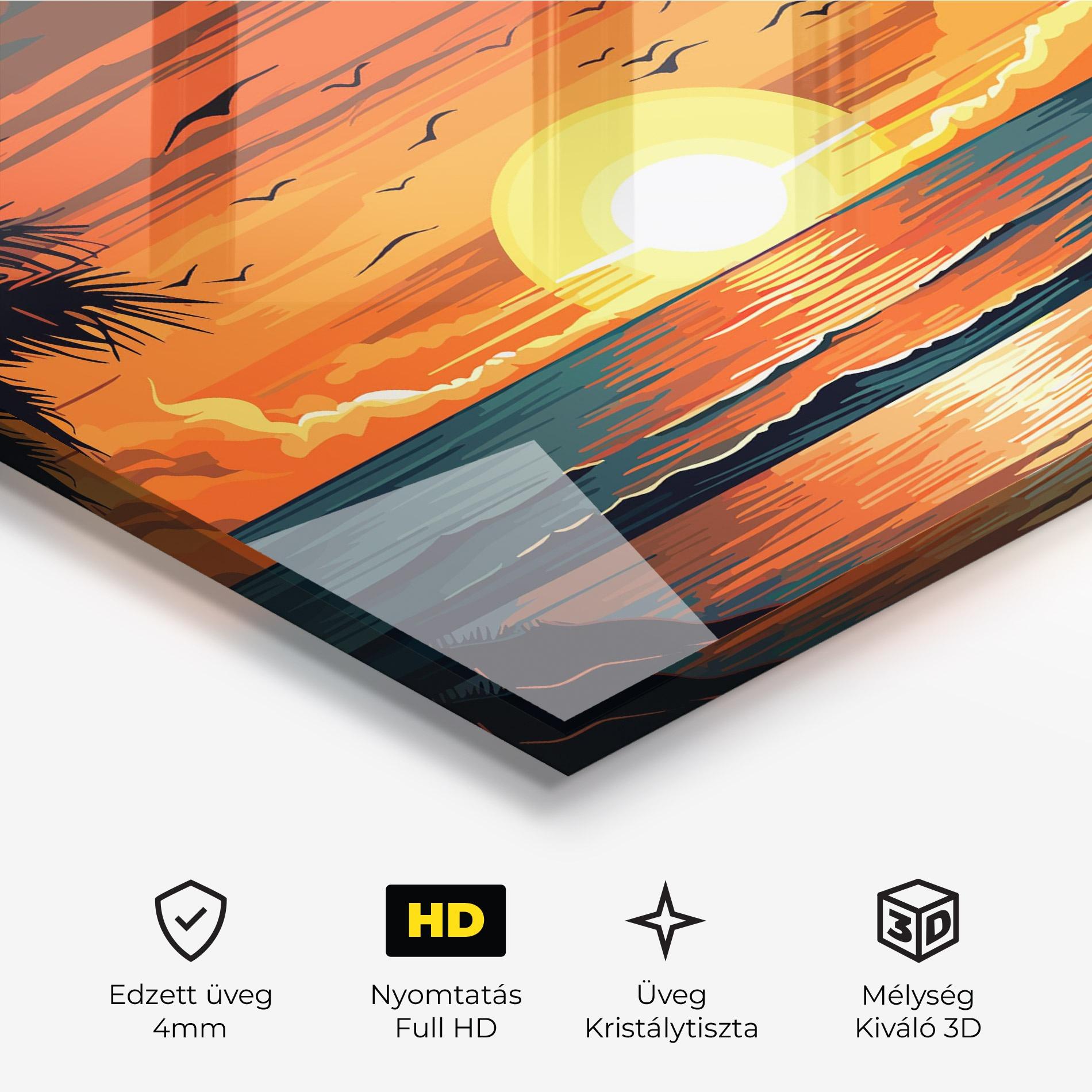 Üvegkép Amazing Sunset View mockup 3