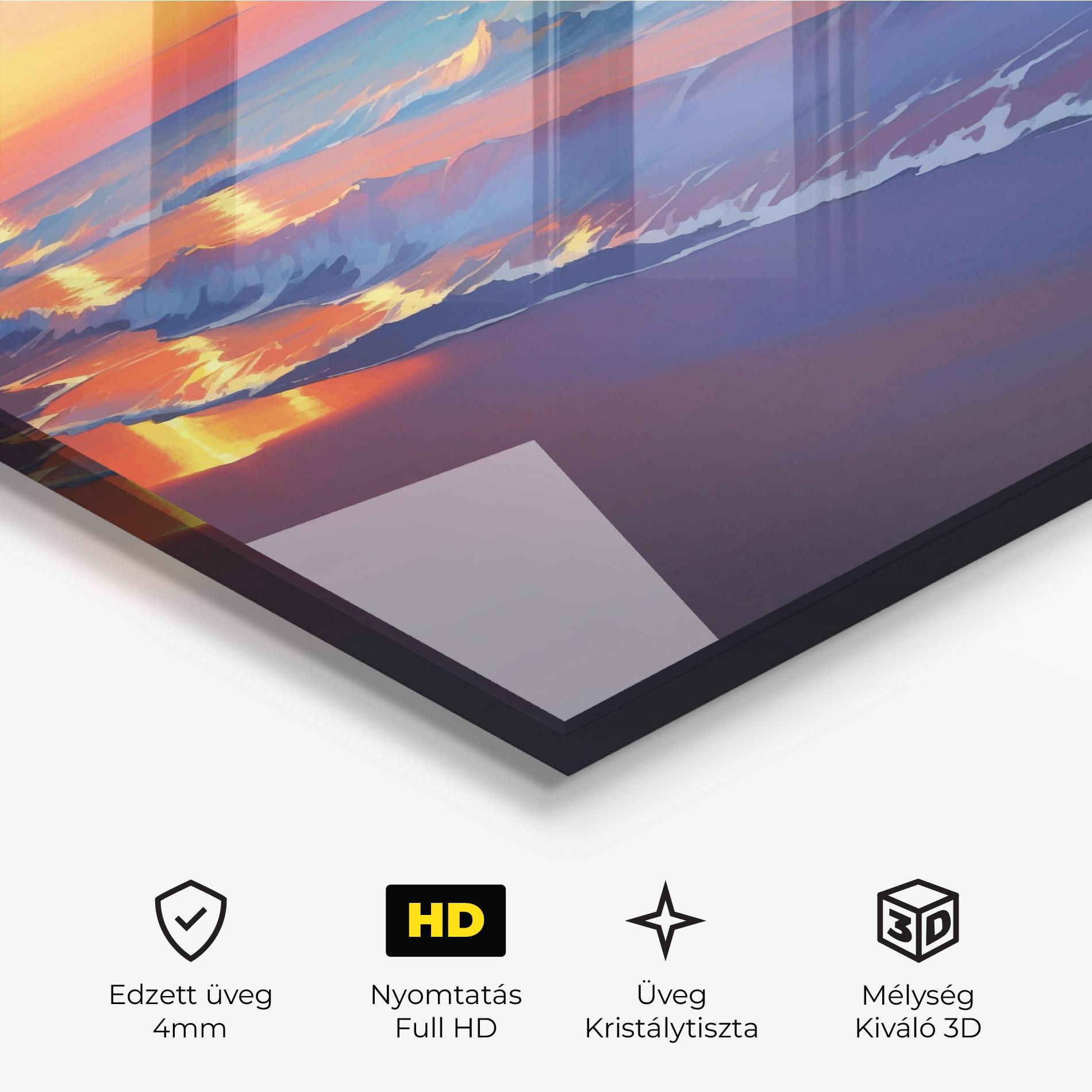 Üvegkép Dreamy Beach Sunset mockup 3