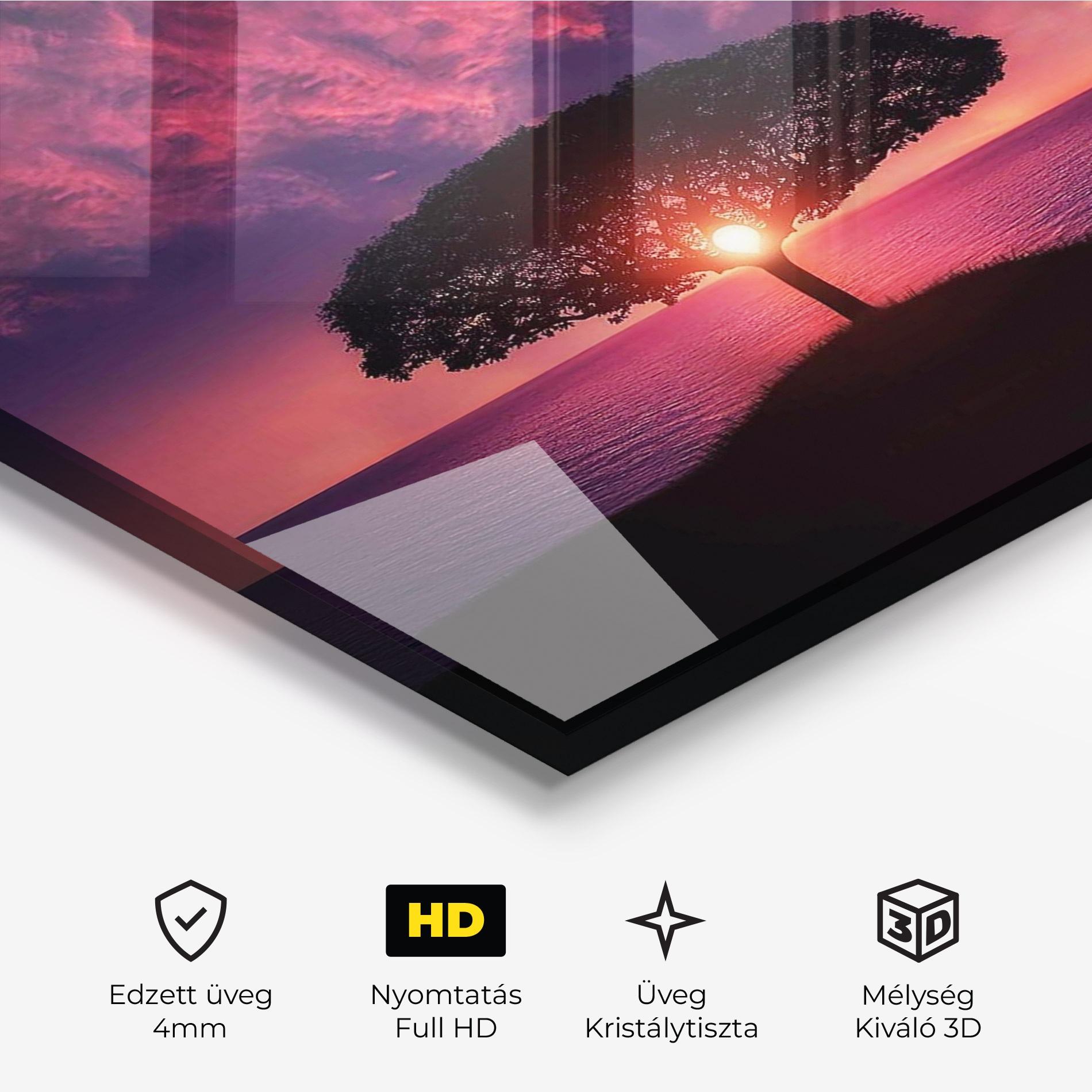 Üvegkép Sun Tree mockup 3