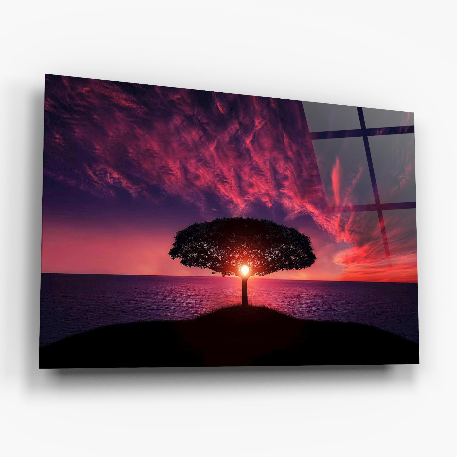 Üvegkép Sun Tree mockup 6