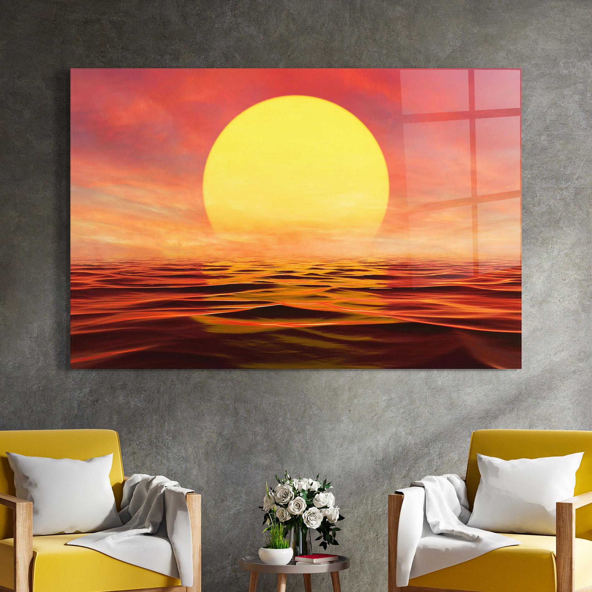 Üvegkép Clouds Reflection Sky mockup 4