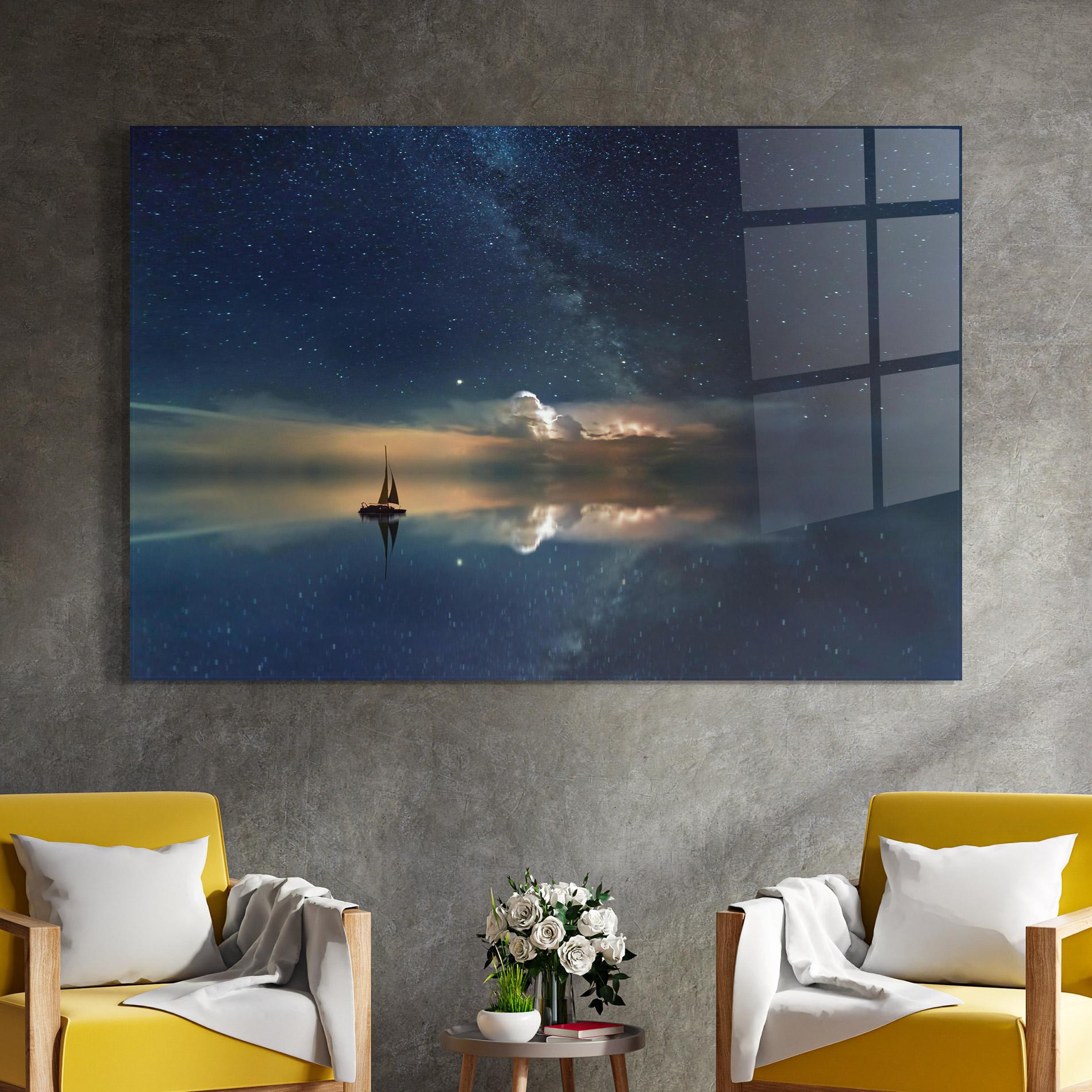 Üvegkép Sky Boat mockup 4