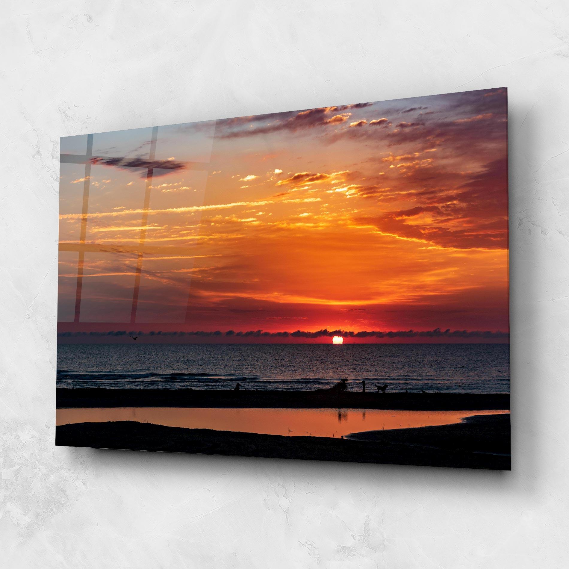 Üvegkép Colorful Sunrise Sea mockup 1