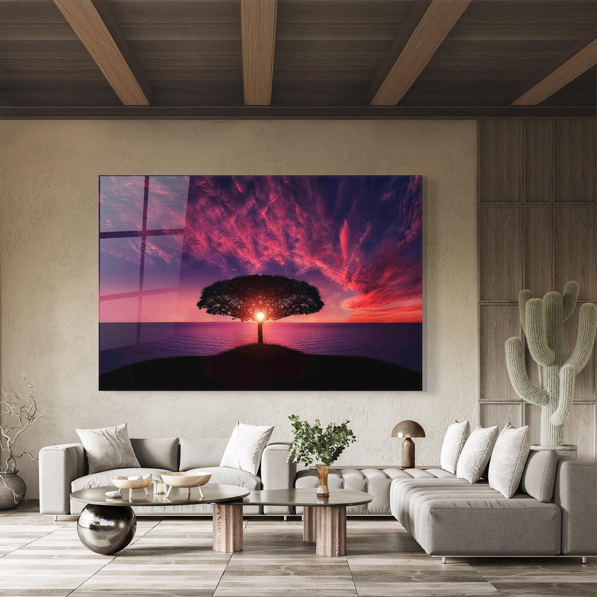 Üvegkép Sun Tree mockup 8