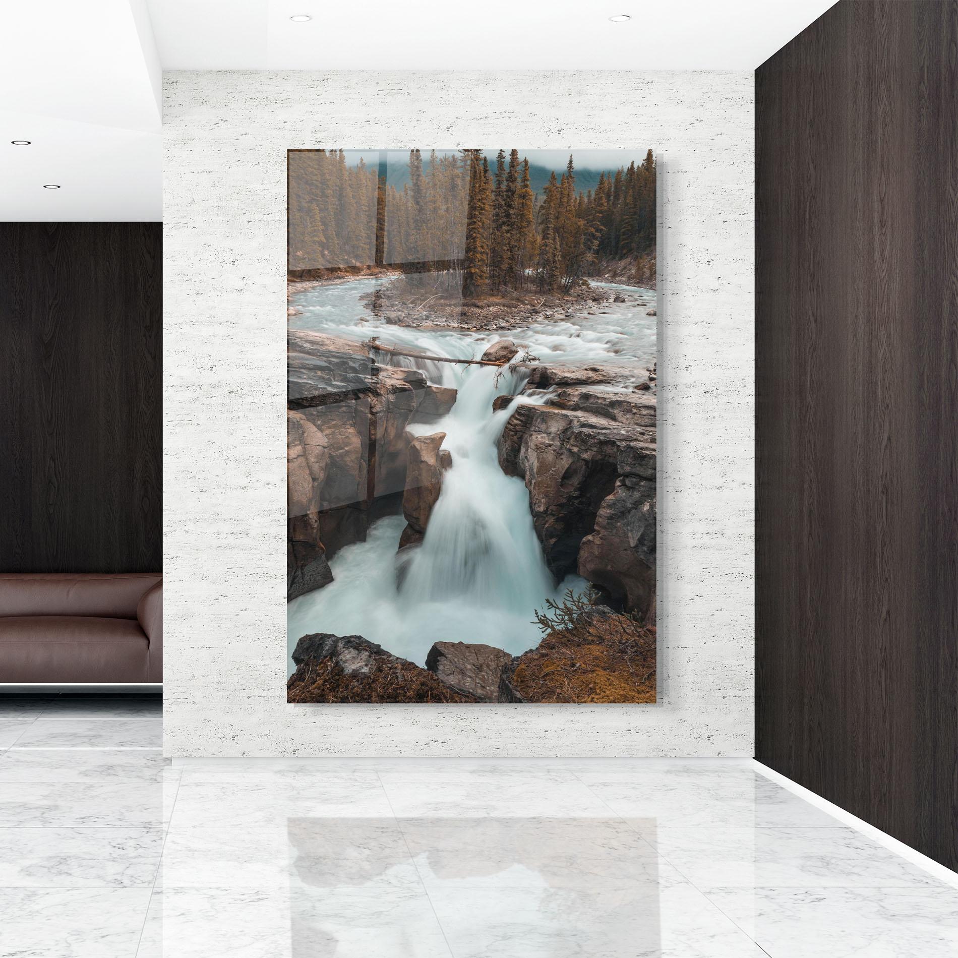 Üvegkép Orange Trees Waterfall mockup 9