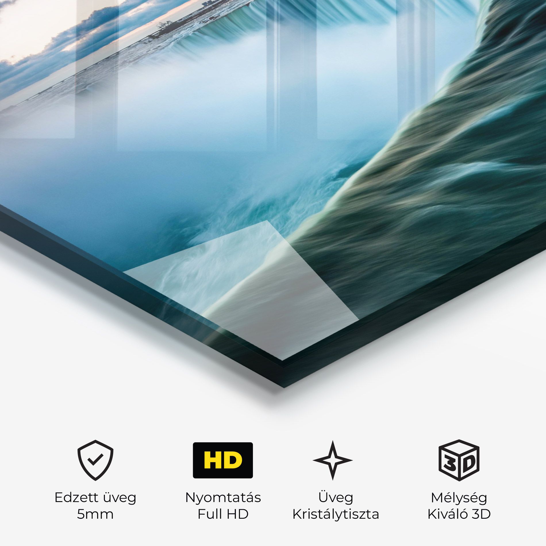 Dreamy Blue Waterfall mockup 3