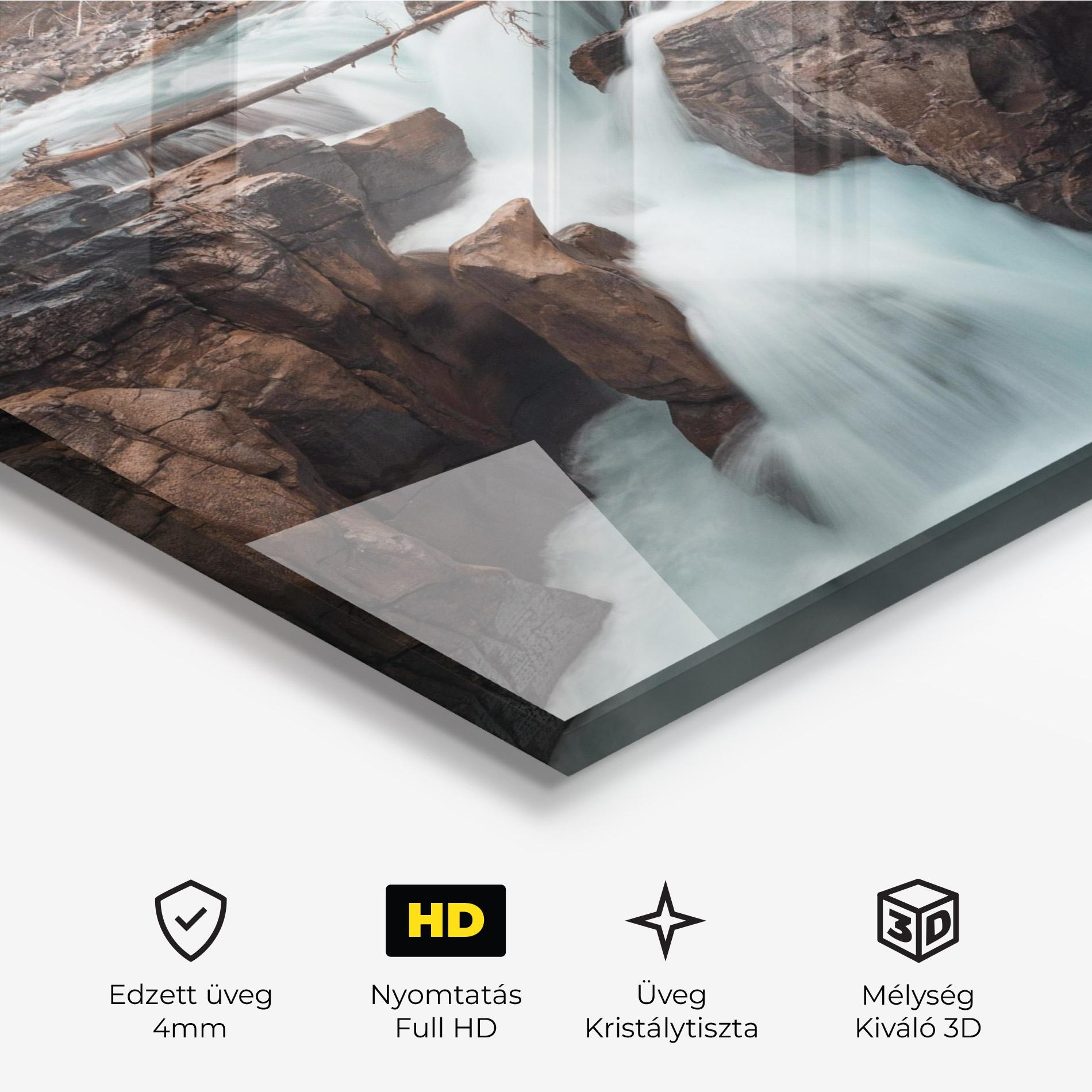 Üvegkép Orange Trees Waterfall mockup 3