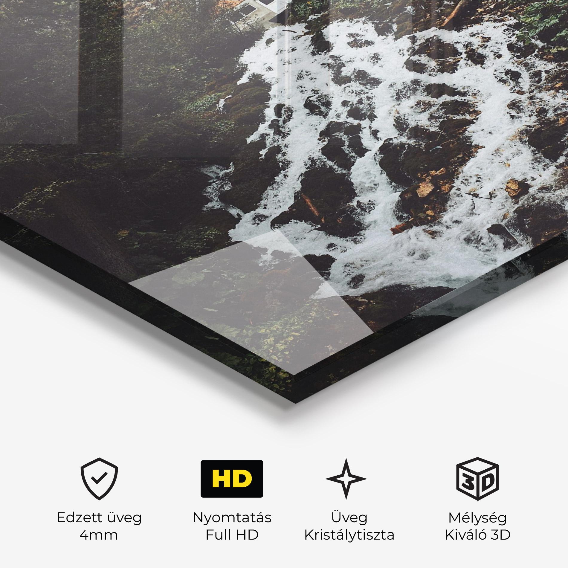 Üvegkép Waterfall From Home mockup 3