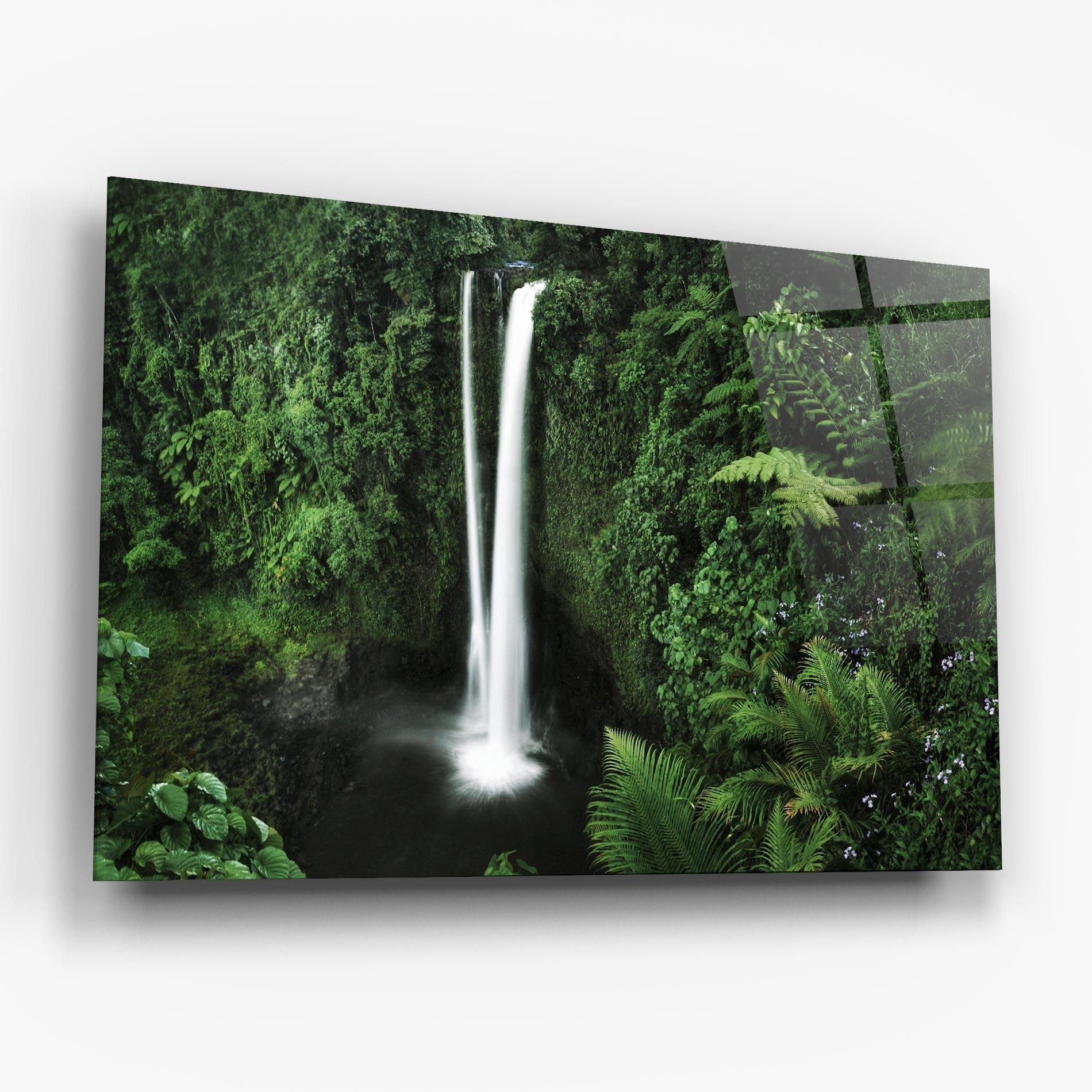 Üvegkép Green Nature Waterfall mockup 6