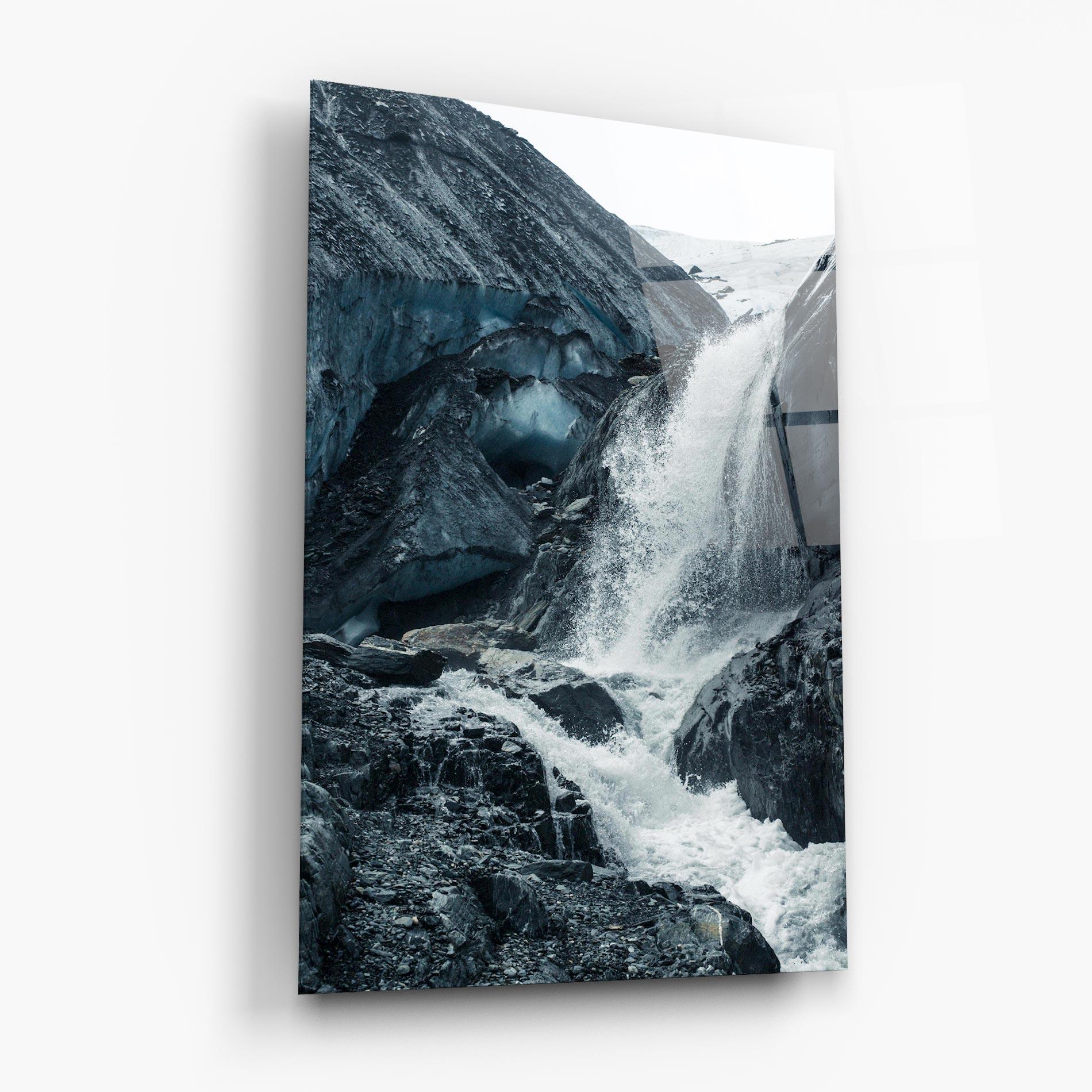 Üvegkép Blue Rocks Waterfall mockup 6