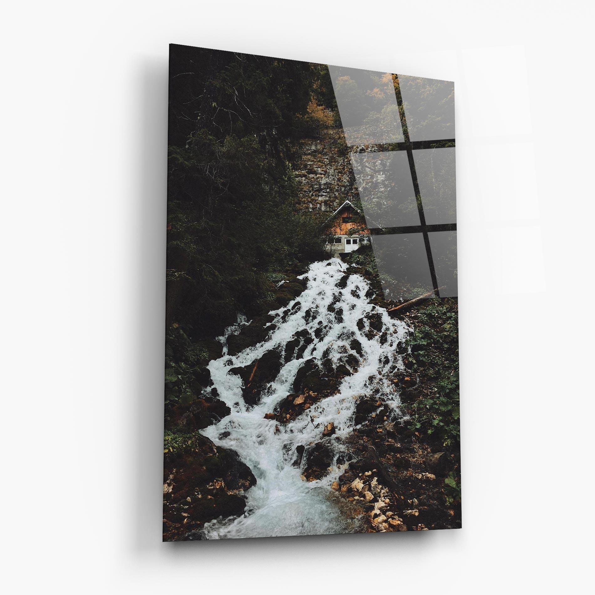 Üvegkép Waterfall From Home mockup 6