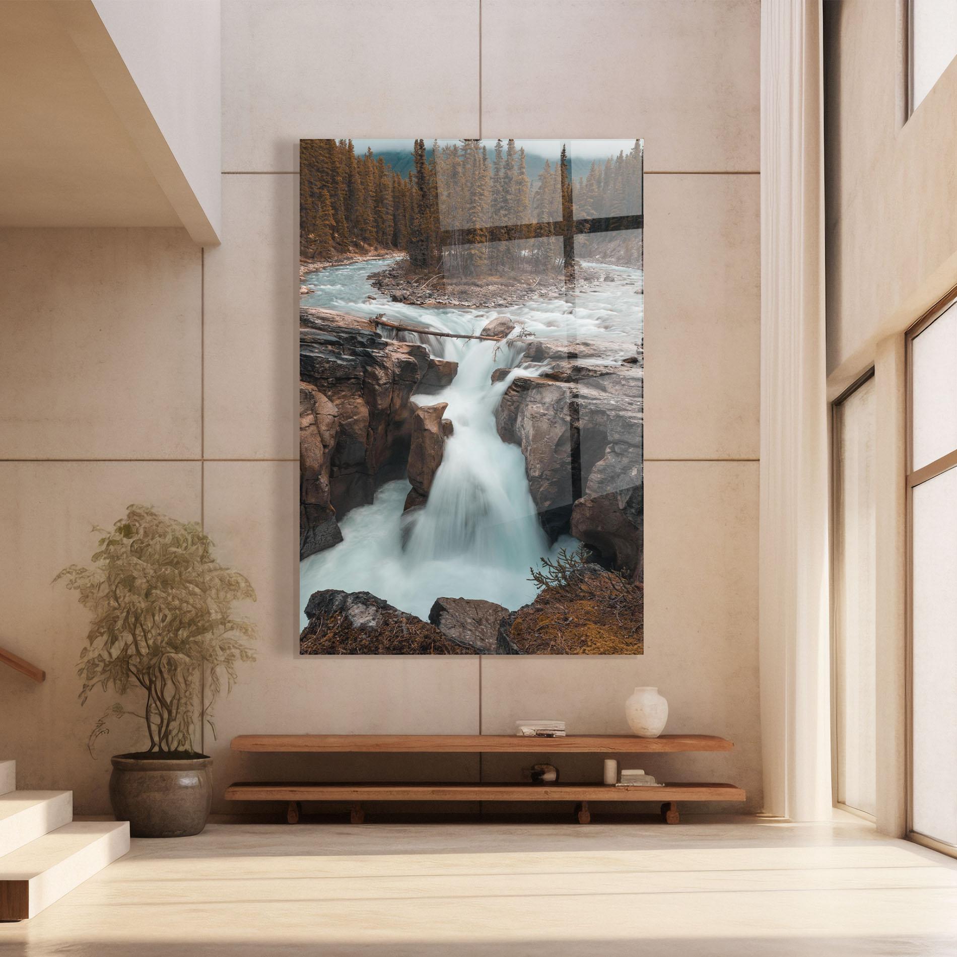 Üvegkép Orange Trees Waterfall mockup 8