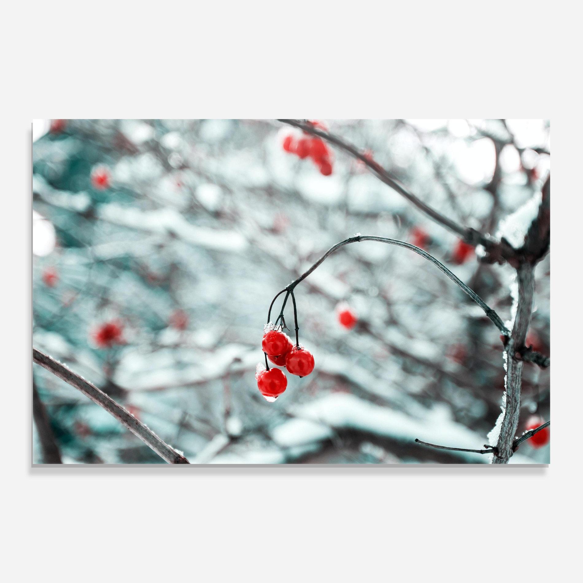 Üvegkép Snow Red Fruits mockup 0