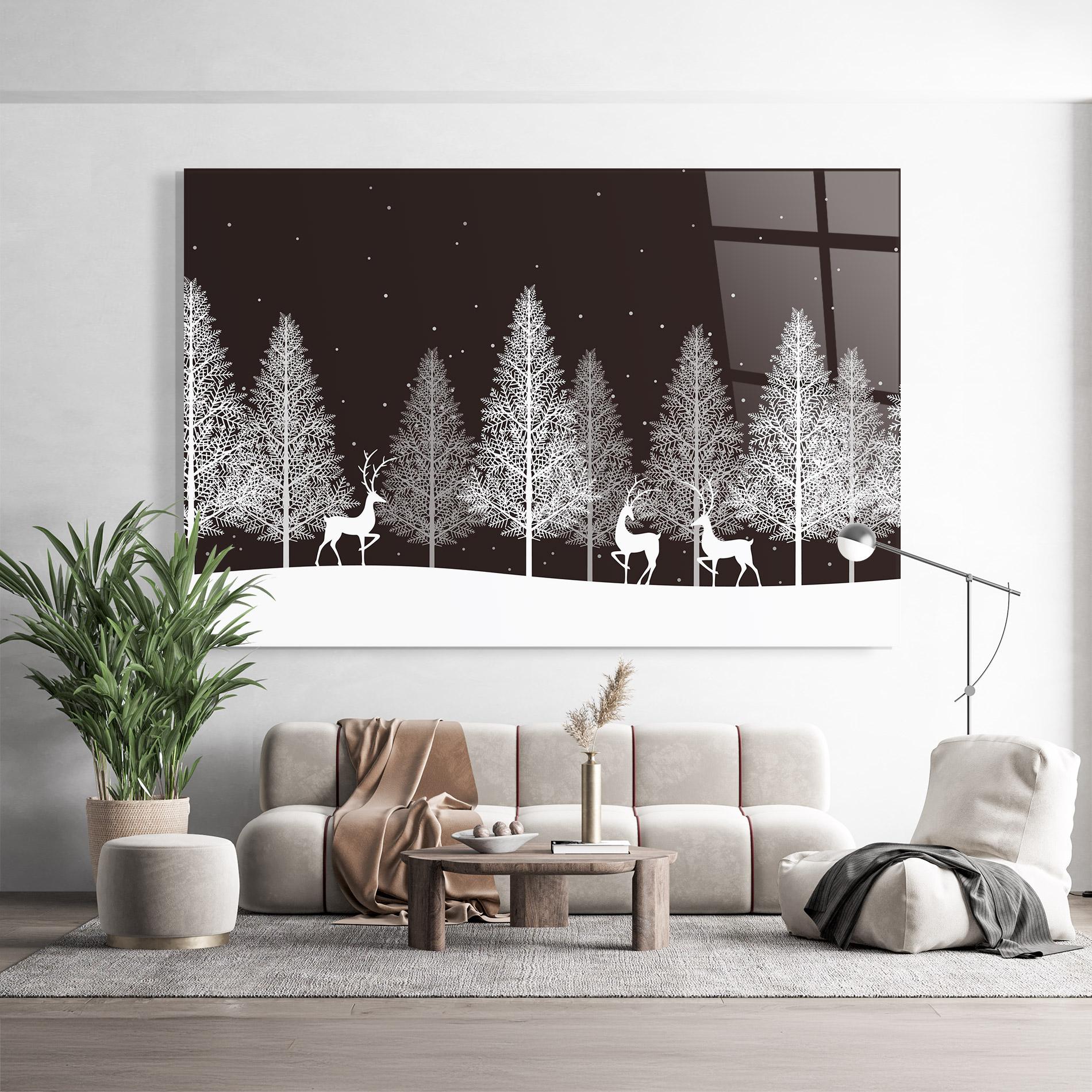 Üvegkép Brown Sky Winter mockup 9