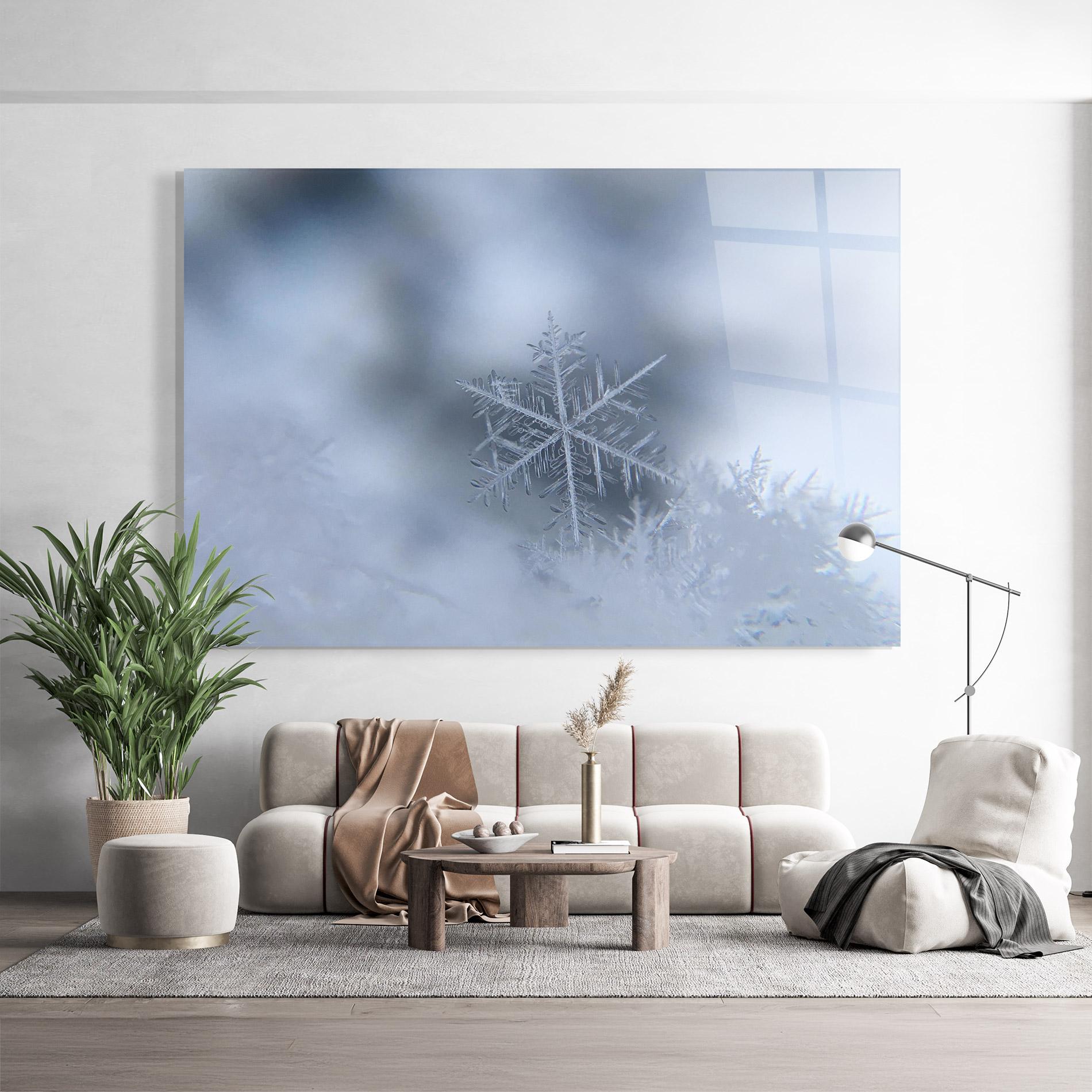 Üvegkép Pretty Snowflake mockup 9