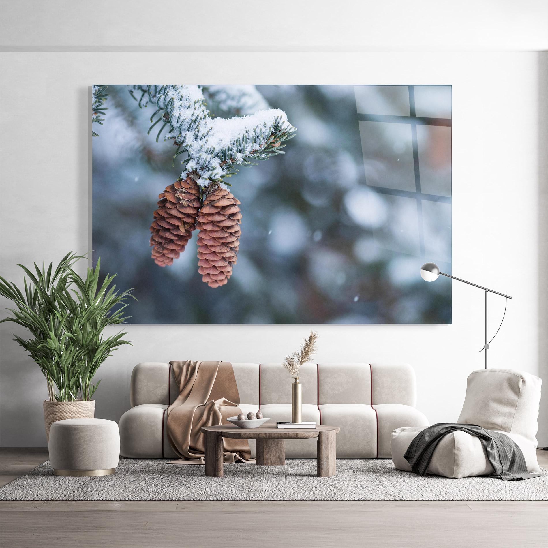 Üvegkép Winter Cones mockup 9