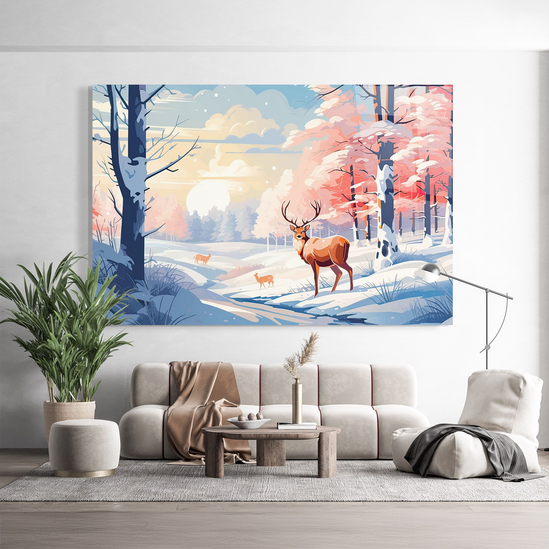 Winter Deer Art mockup 9