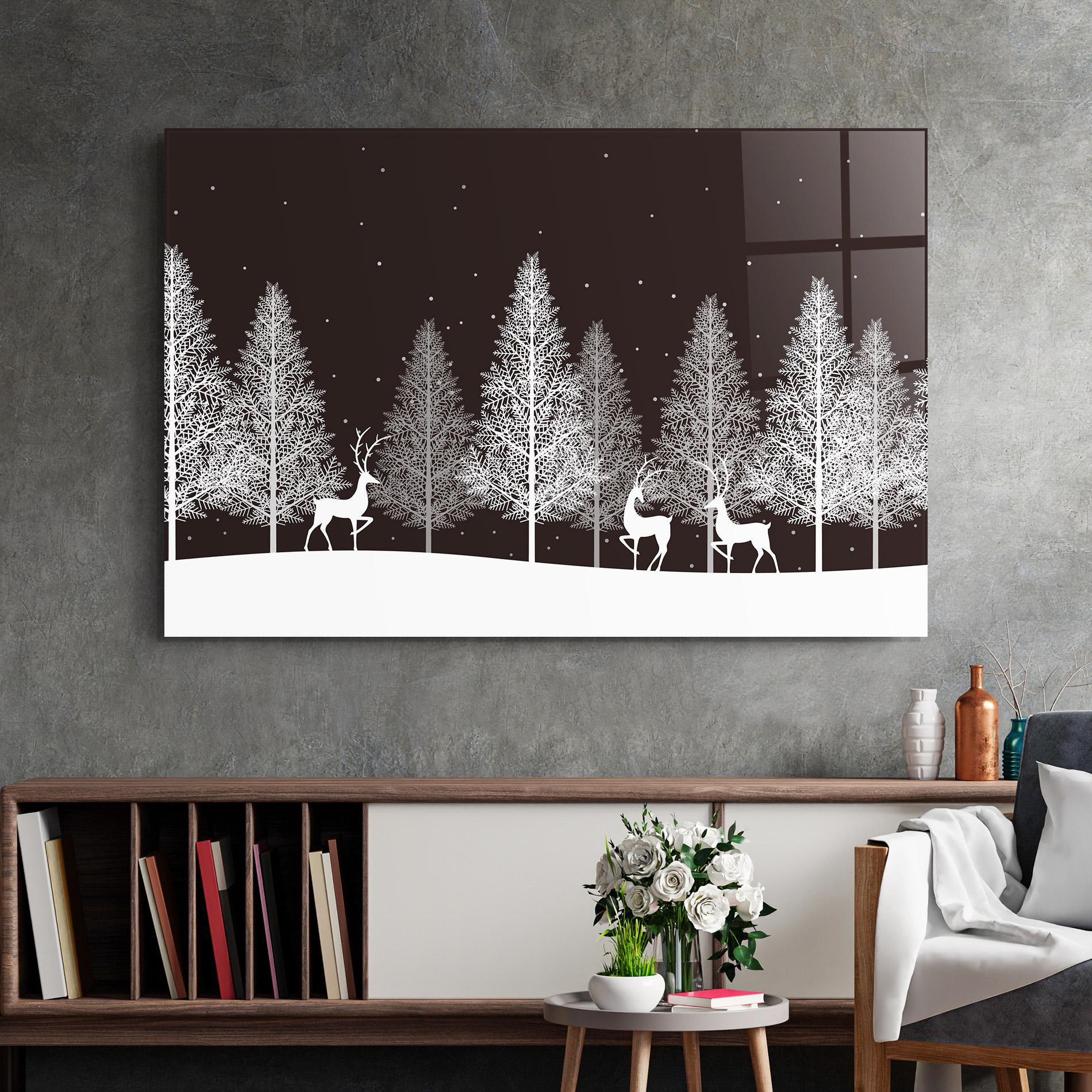 Üvegkép Brown Sky Winter mockup 2