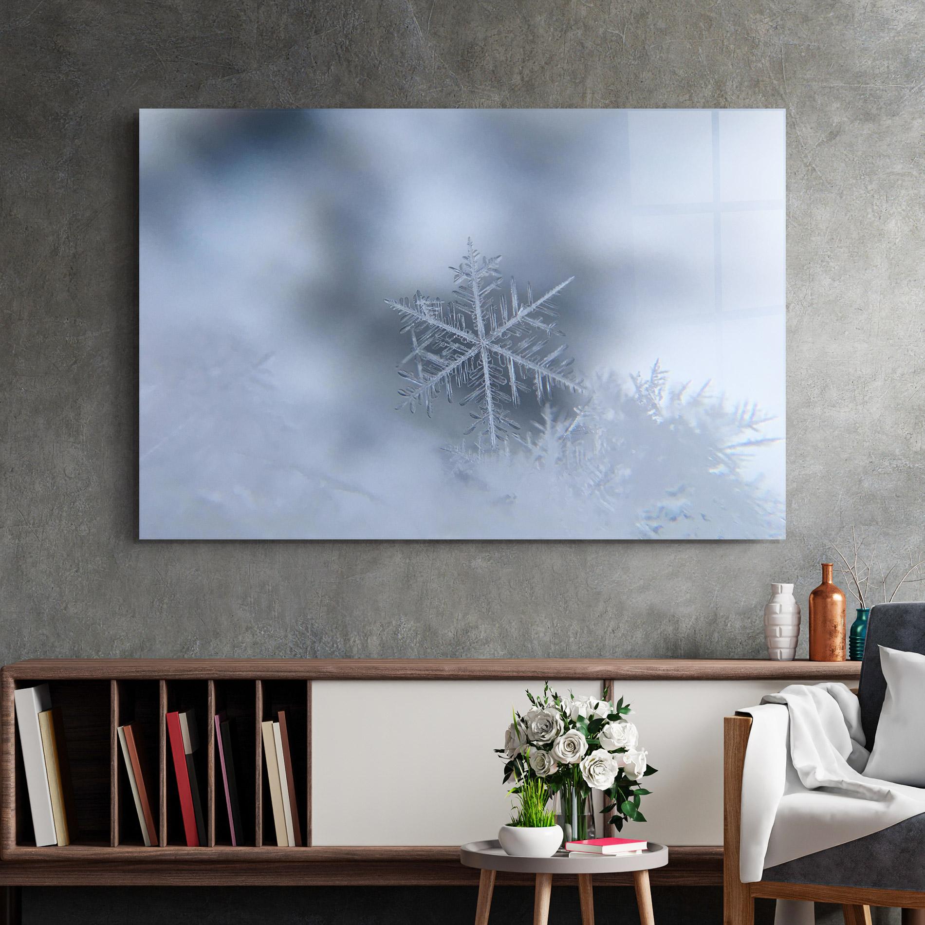 Üvegkép Pretty Snowflake mockup 2