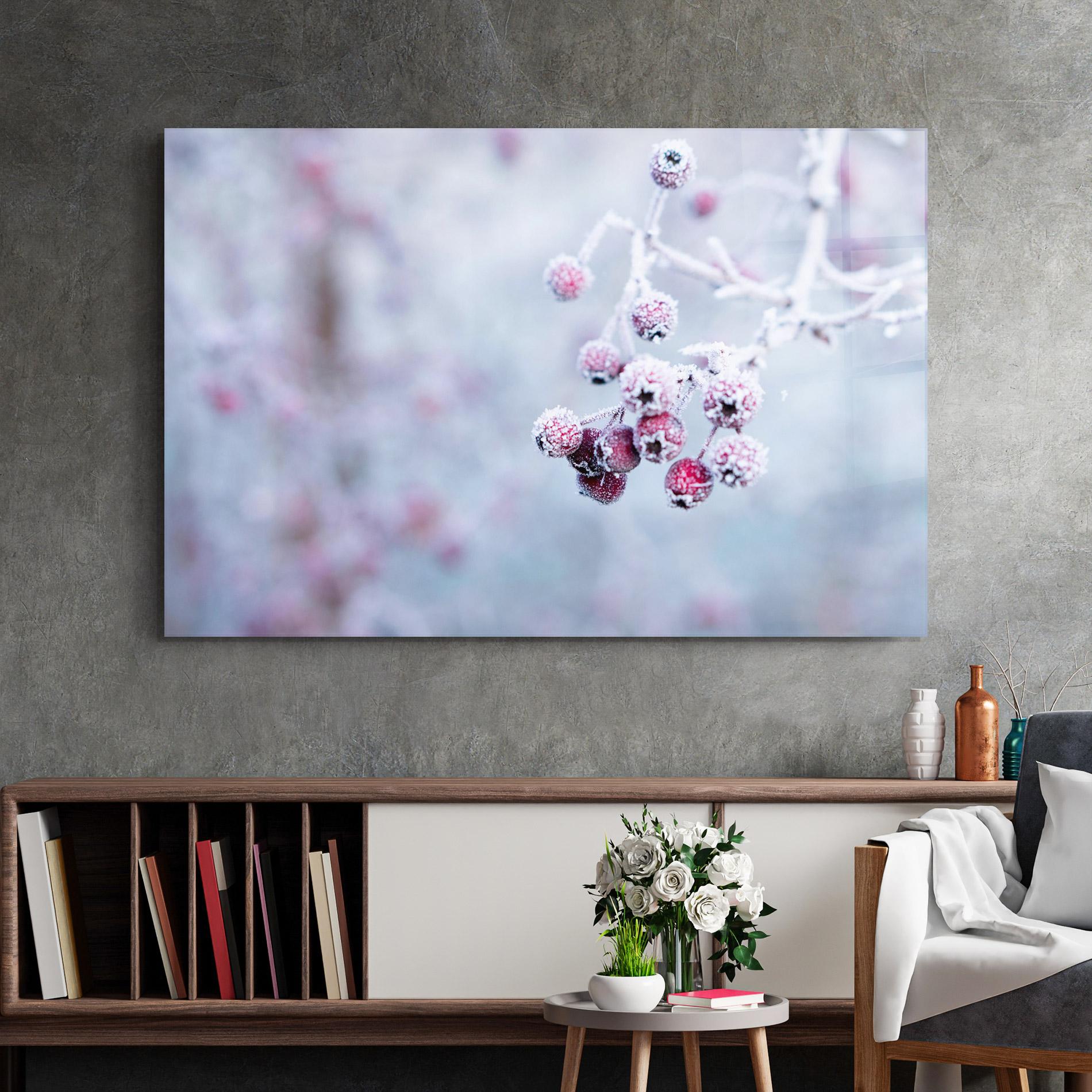 Üvegkép Red Winter Fruits mockup 2