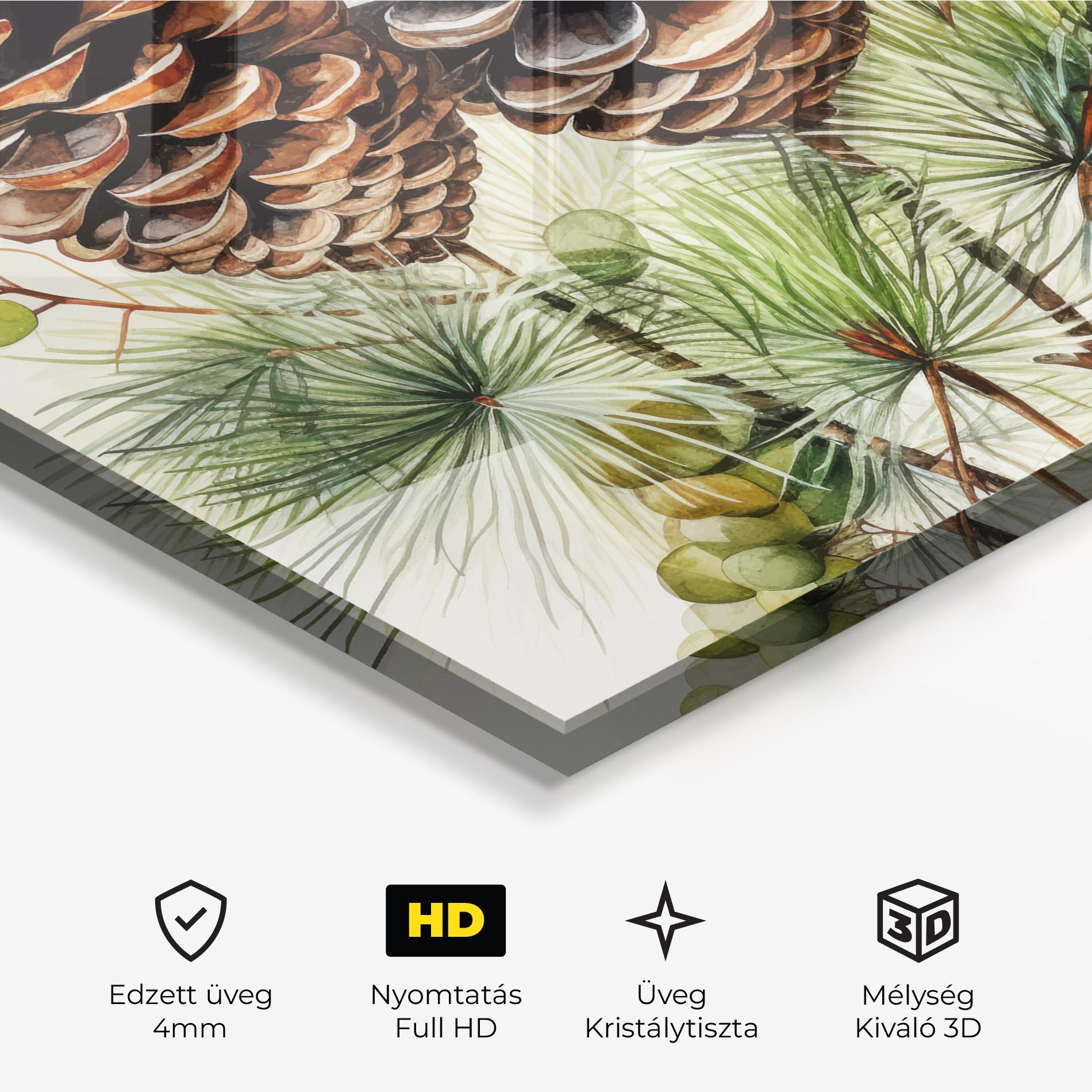 Üvegkép Brown Cones mockup 3