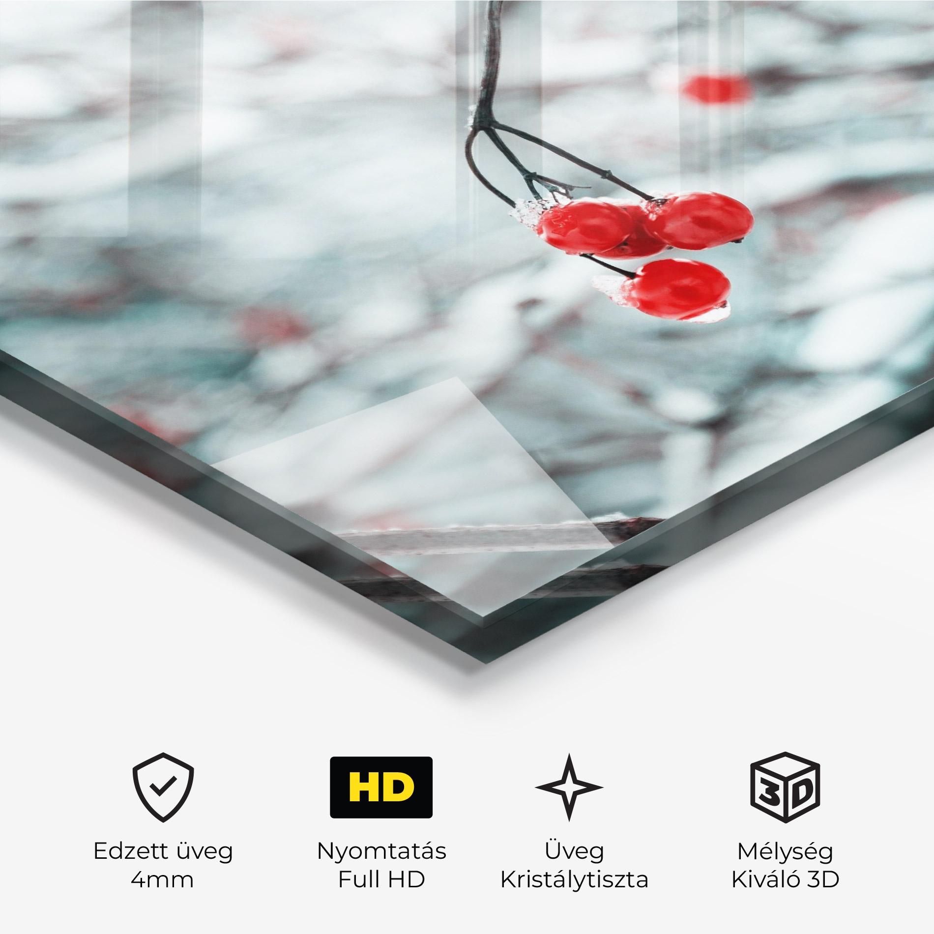 Üvegkép Snow Red Fruits mockup 3