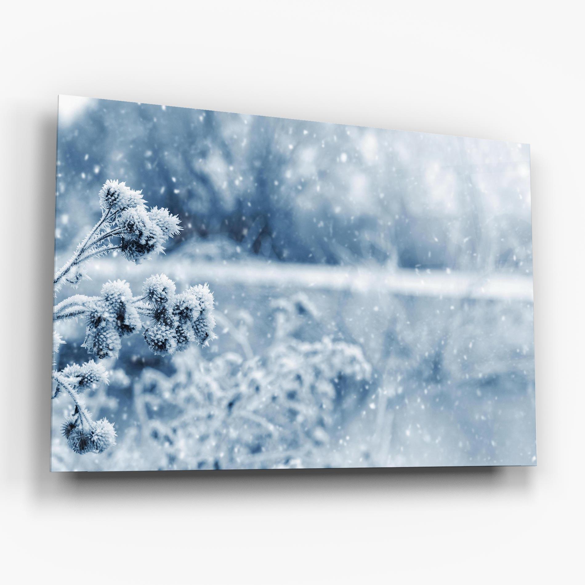 Üvegkép Pretty Winter Plants mockup 6