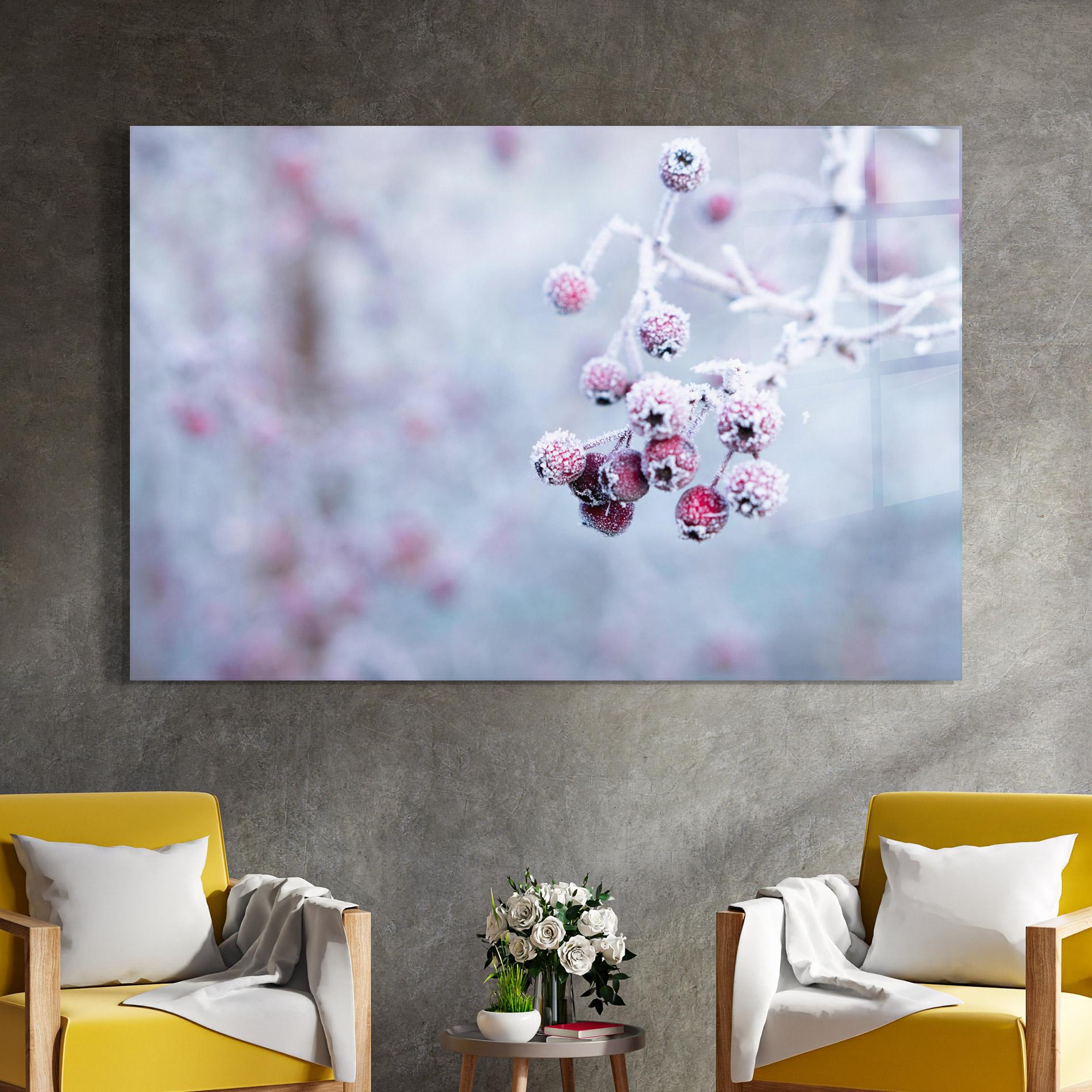 Üvegkép Red Winter Fruits mockup 4