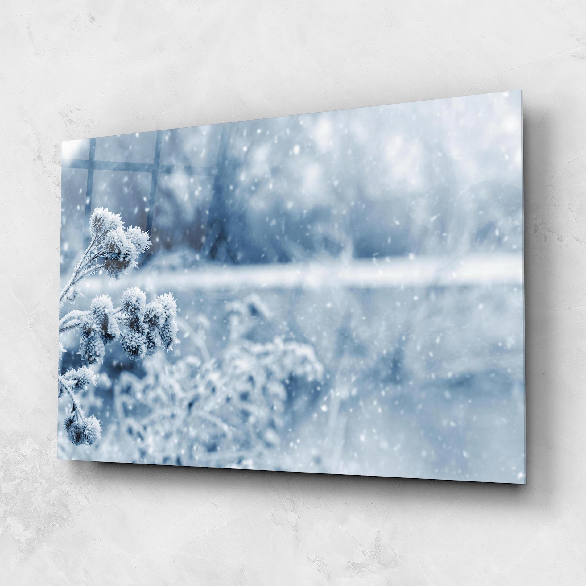 Üvegkép Pretty Winter Plants mockup 1