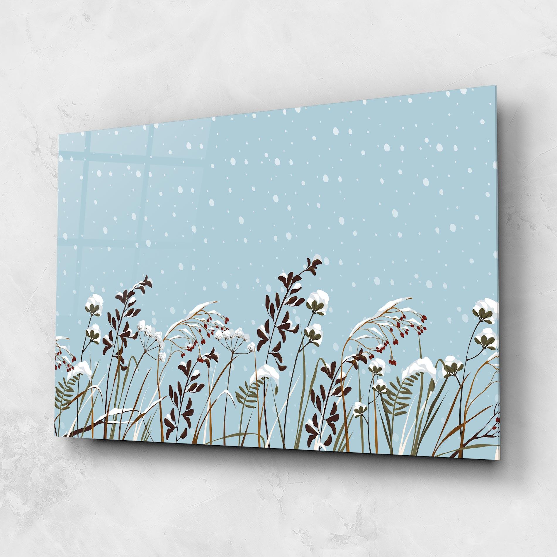 Üvegkép Snow Plants mockup 1