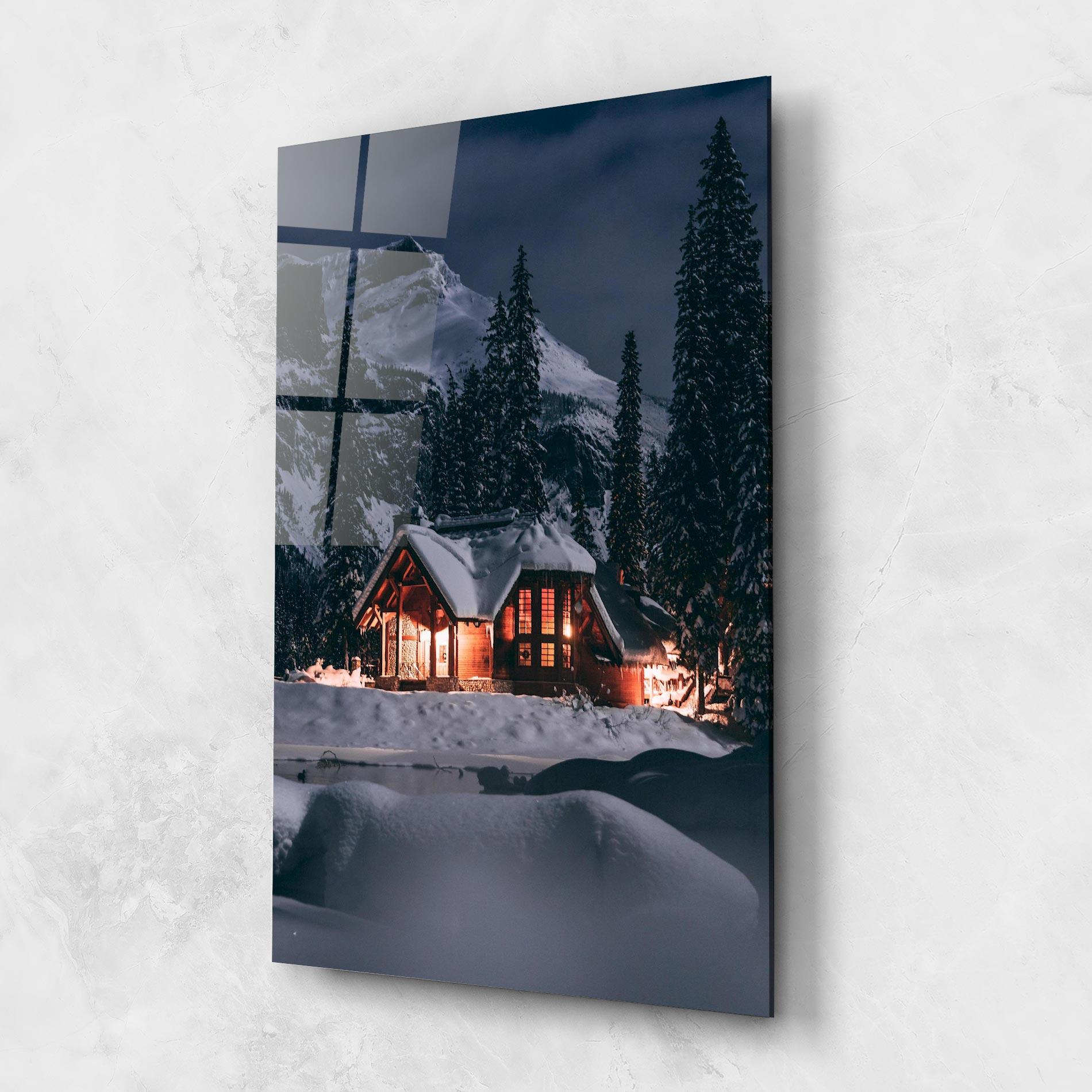 Üvegkép Winter House mockup 1