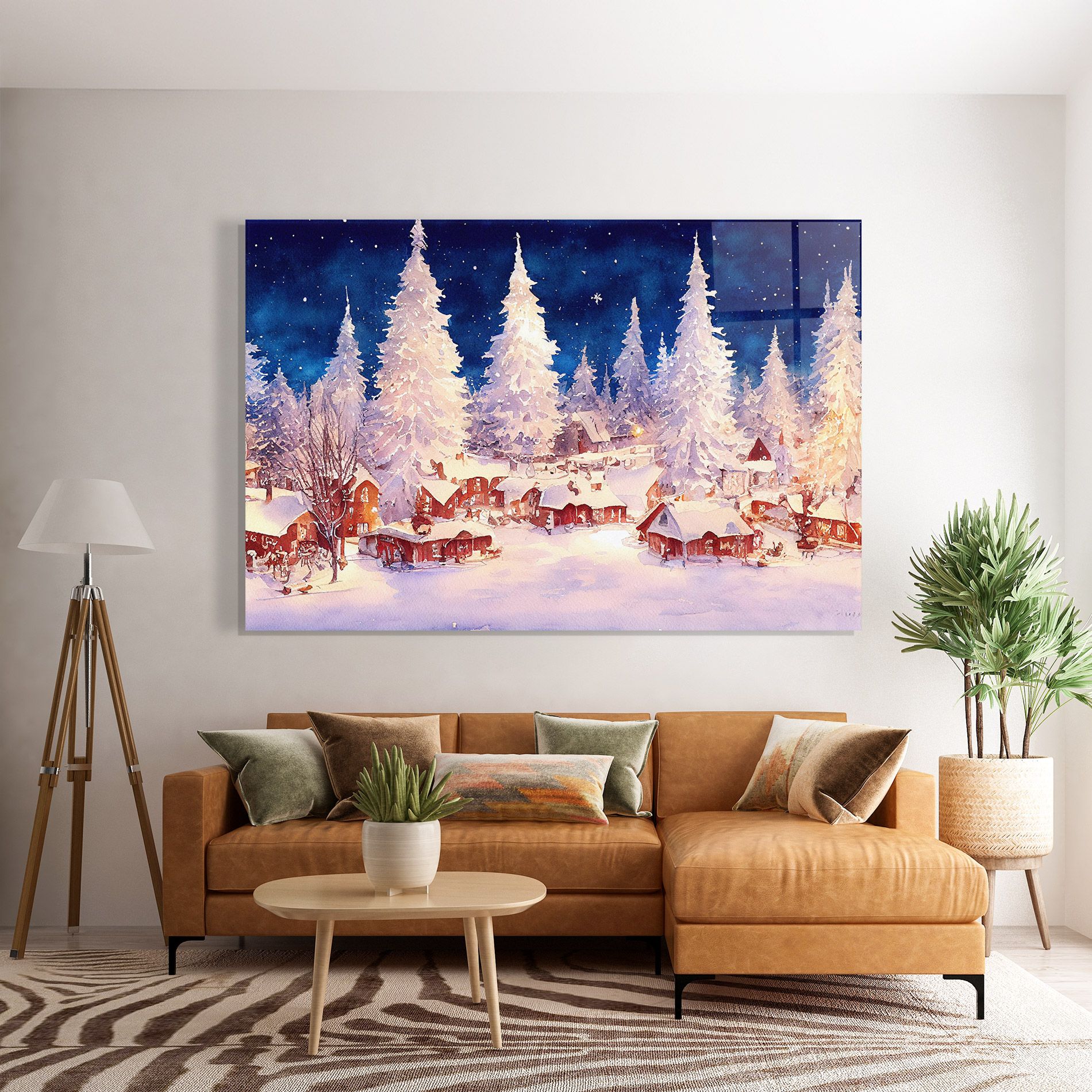Snow Falling Painting mockup 7