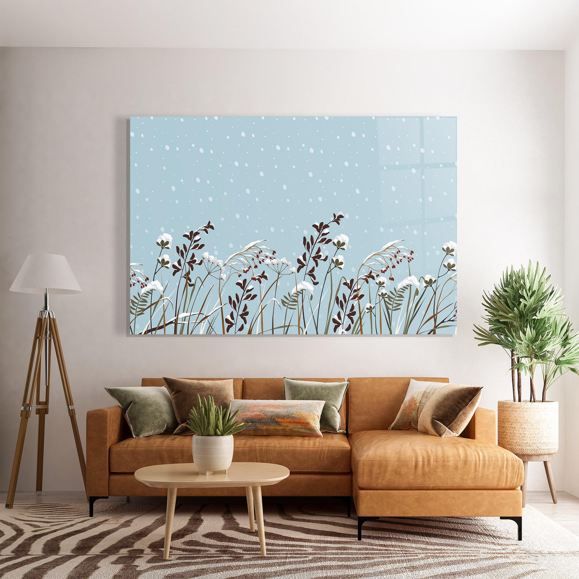 Üvegkép Snow Plants mockup 7