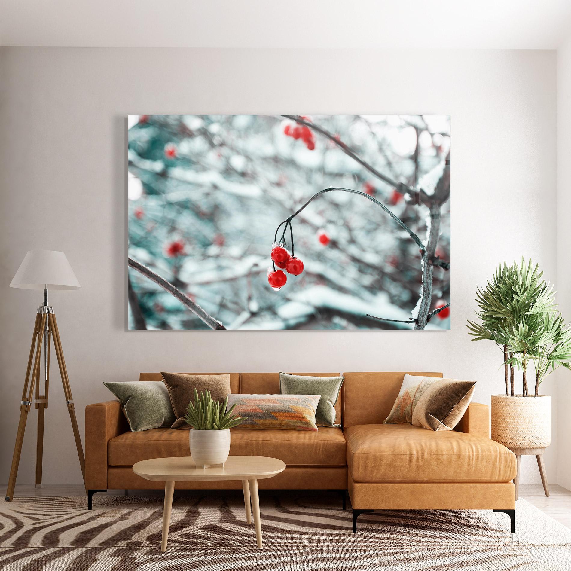 Üvegkép Snow Red Fruits mockup 7